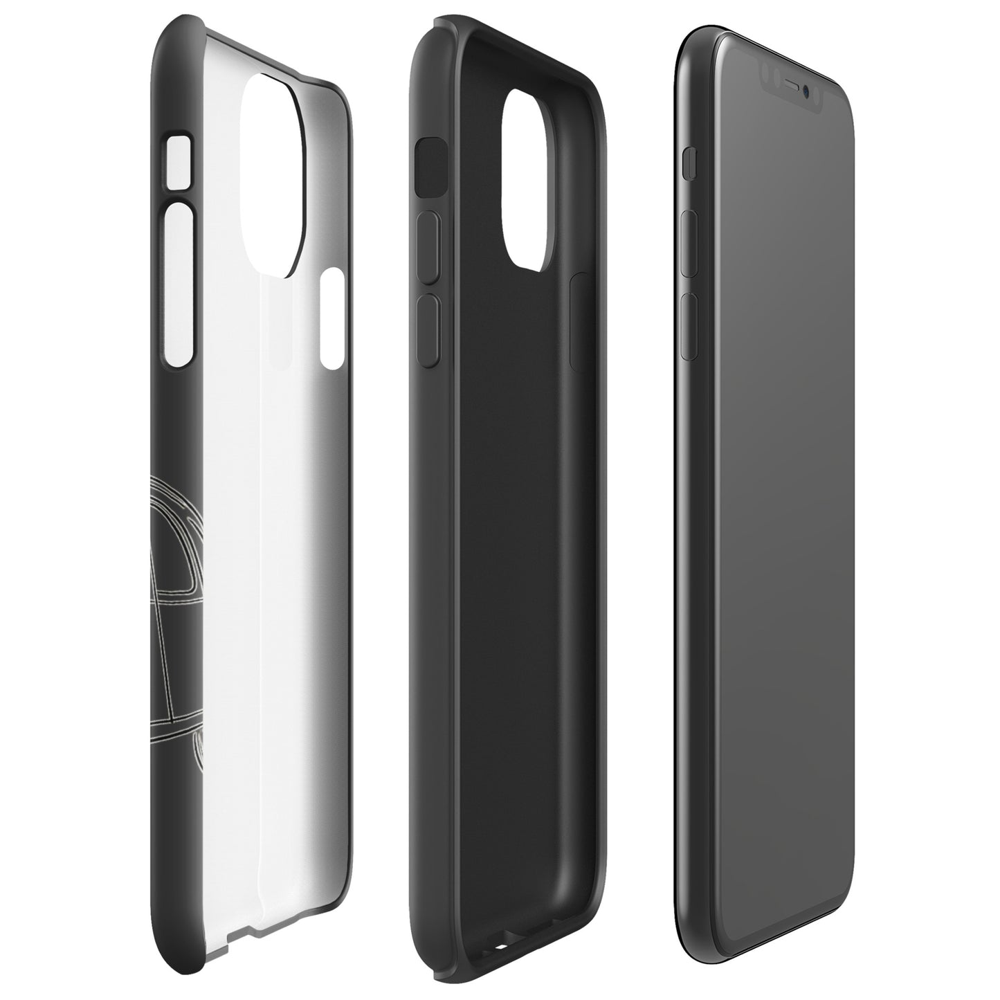 Citroën 2CV Tough Case for iPhone® – Minimalist Phone Case with Exclusive 2CV Line Drawing