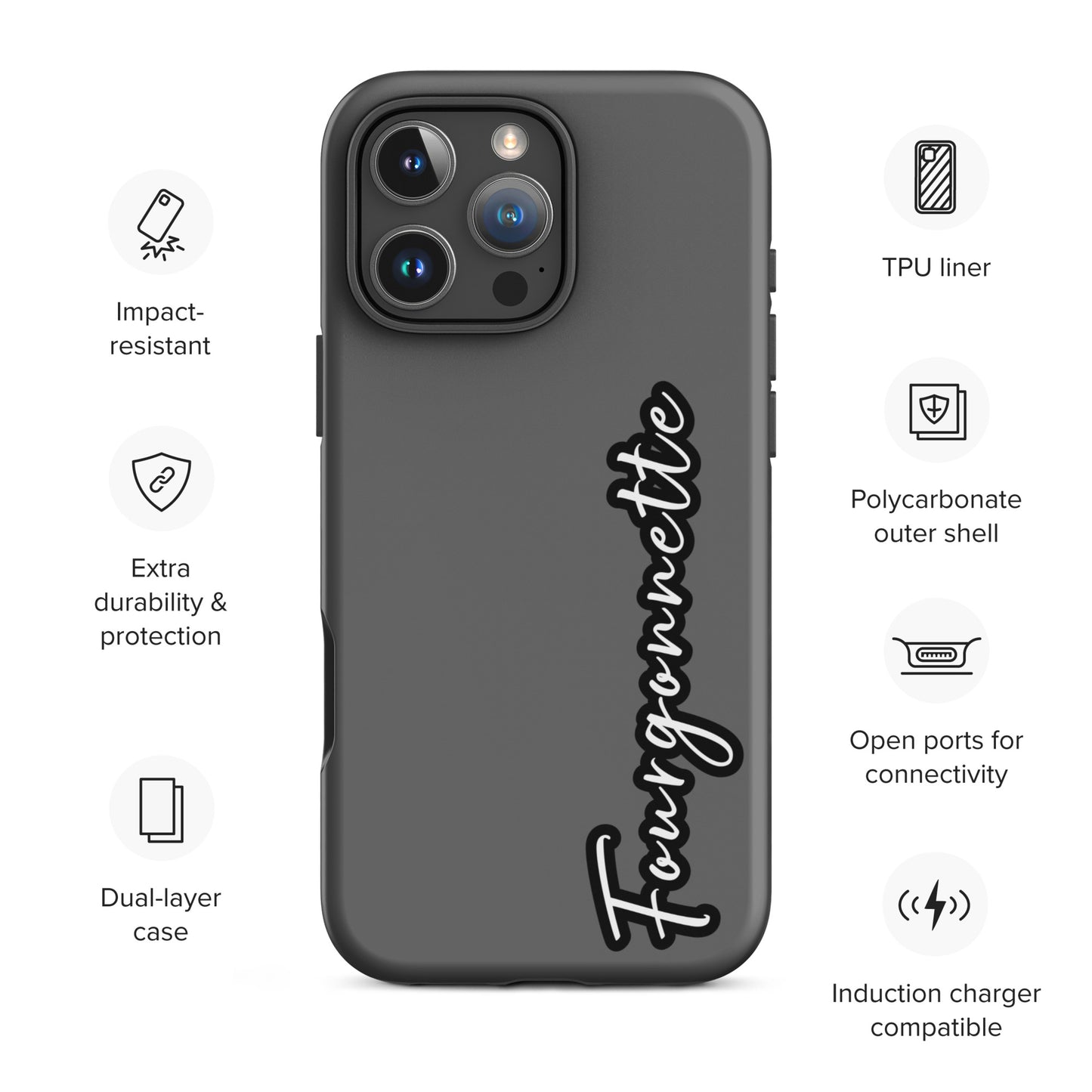 Coque iPhone Tough Case – Étui design Fourgonnette Script