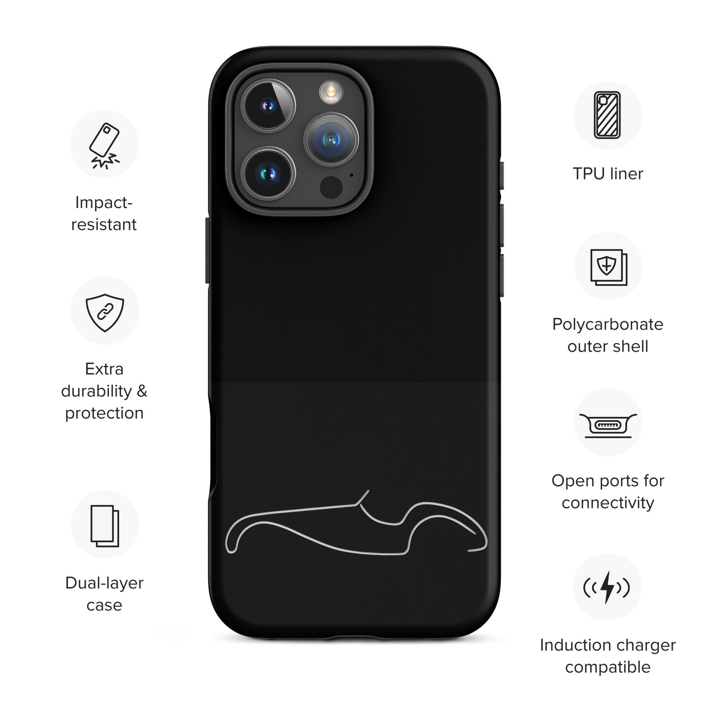 Coque de téléphone iPhone Tough Case – Étui Design de Voiture de Sport Burton