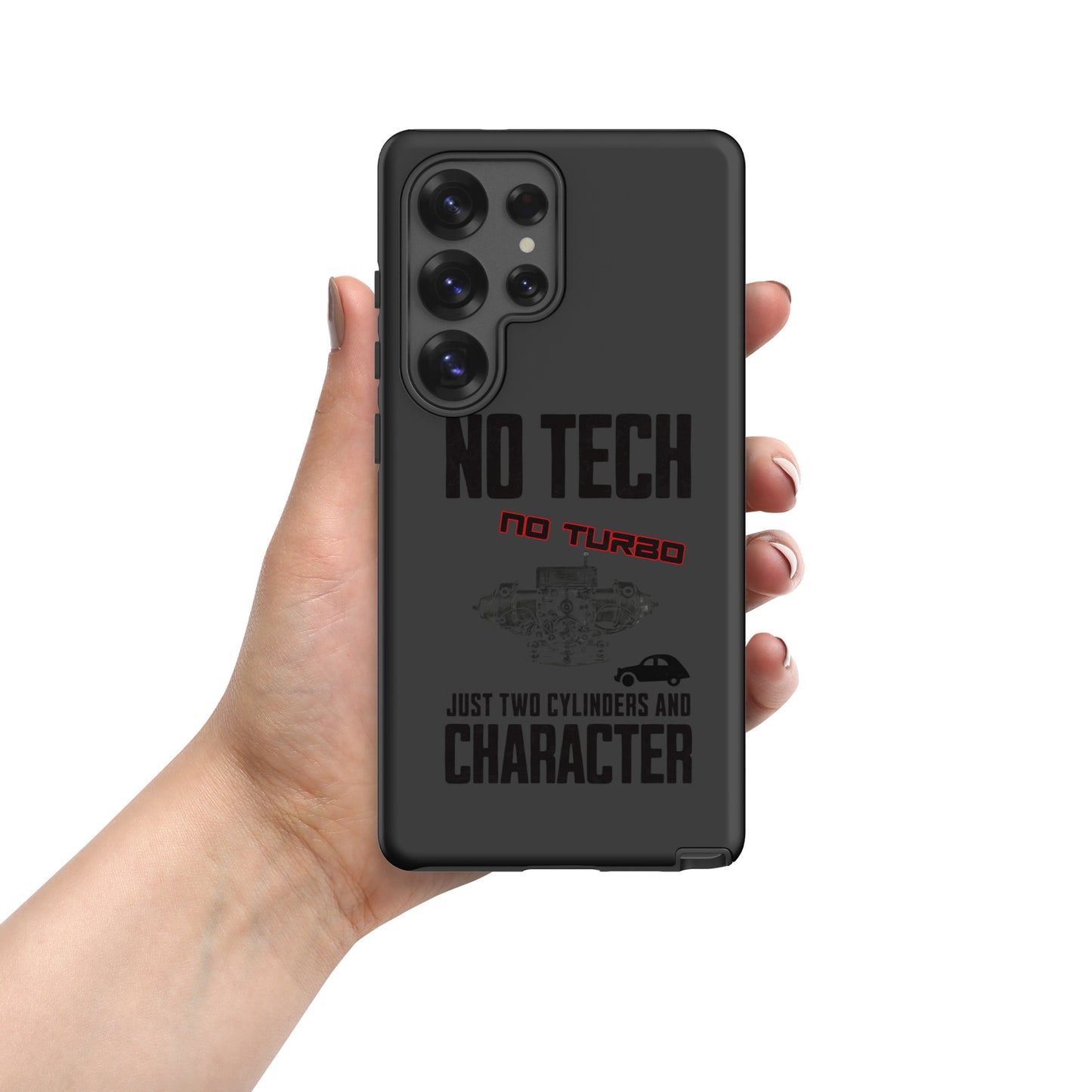 Coque de téléphone Samsung Tough Case – Coque design Moteur Citroën Type A « No Tech No Turbo »