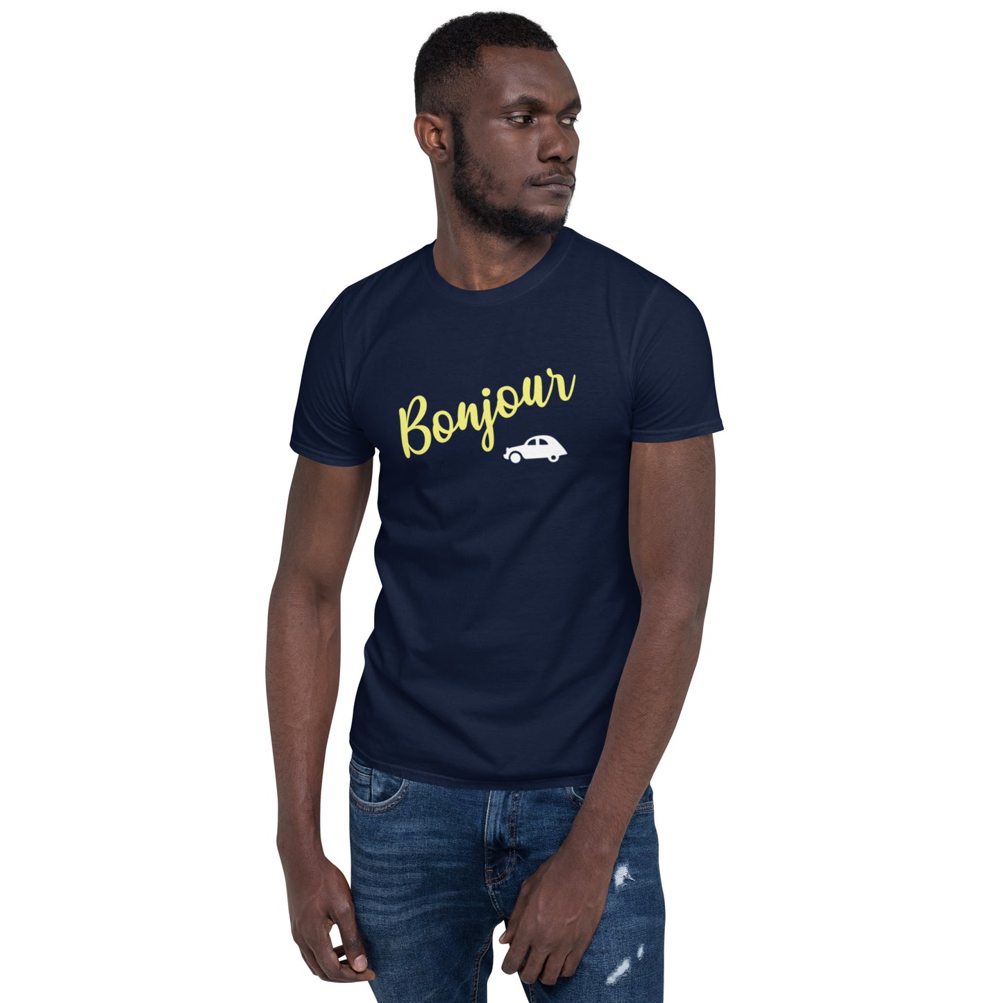 Bonjour 2cv T-shirt Unisex - Black, Navy or Gray