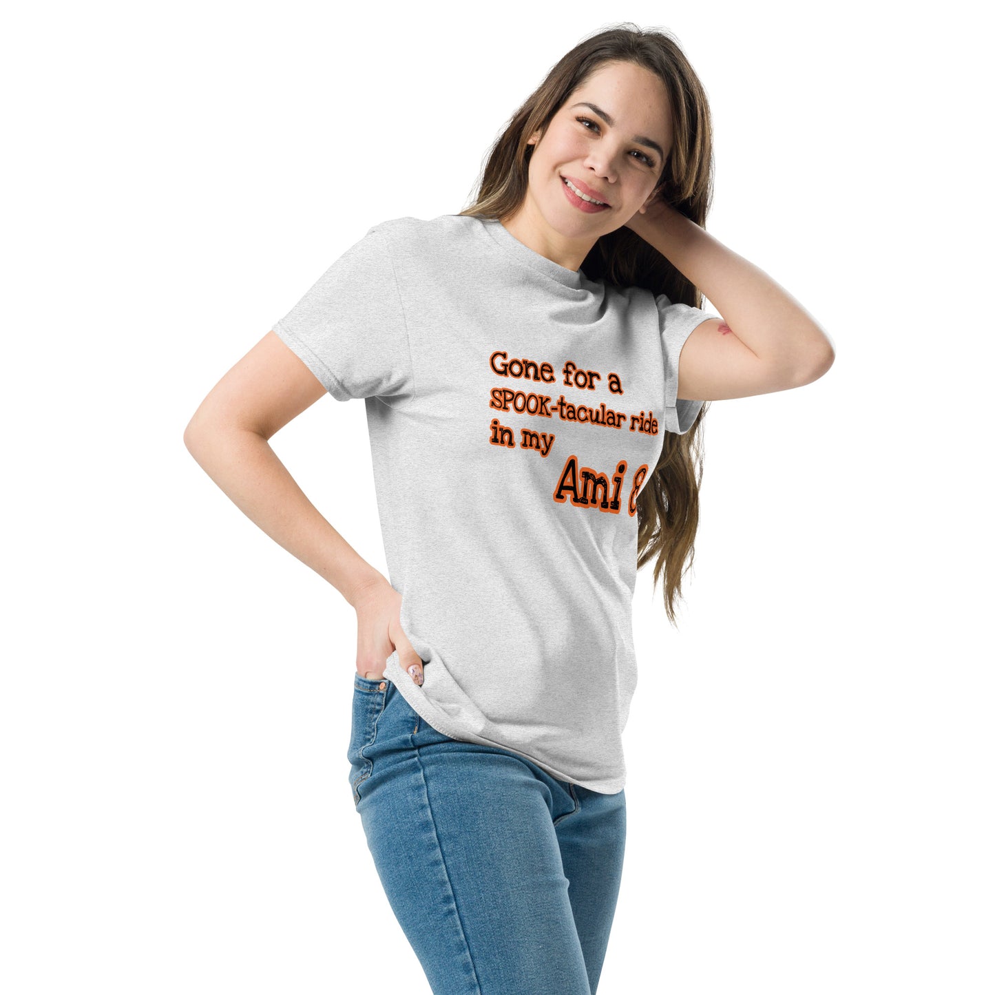 Gone for a SPOOK-tacular ride in my Ami 8 T-shirt available in Black, Natural, Grey or White