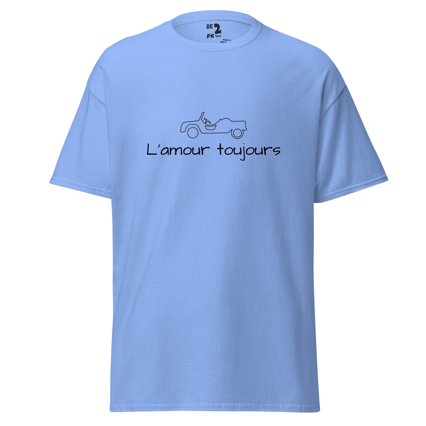 T-shirt Citroën Méhari L'amour Toujours - Red, Blue, Orange, Yellow, Sand or White