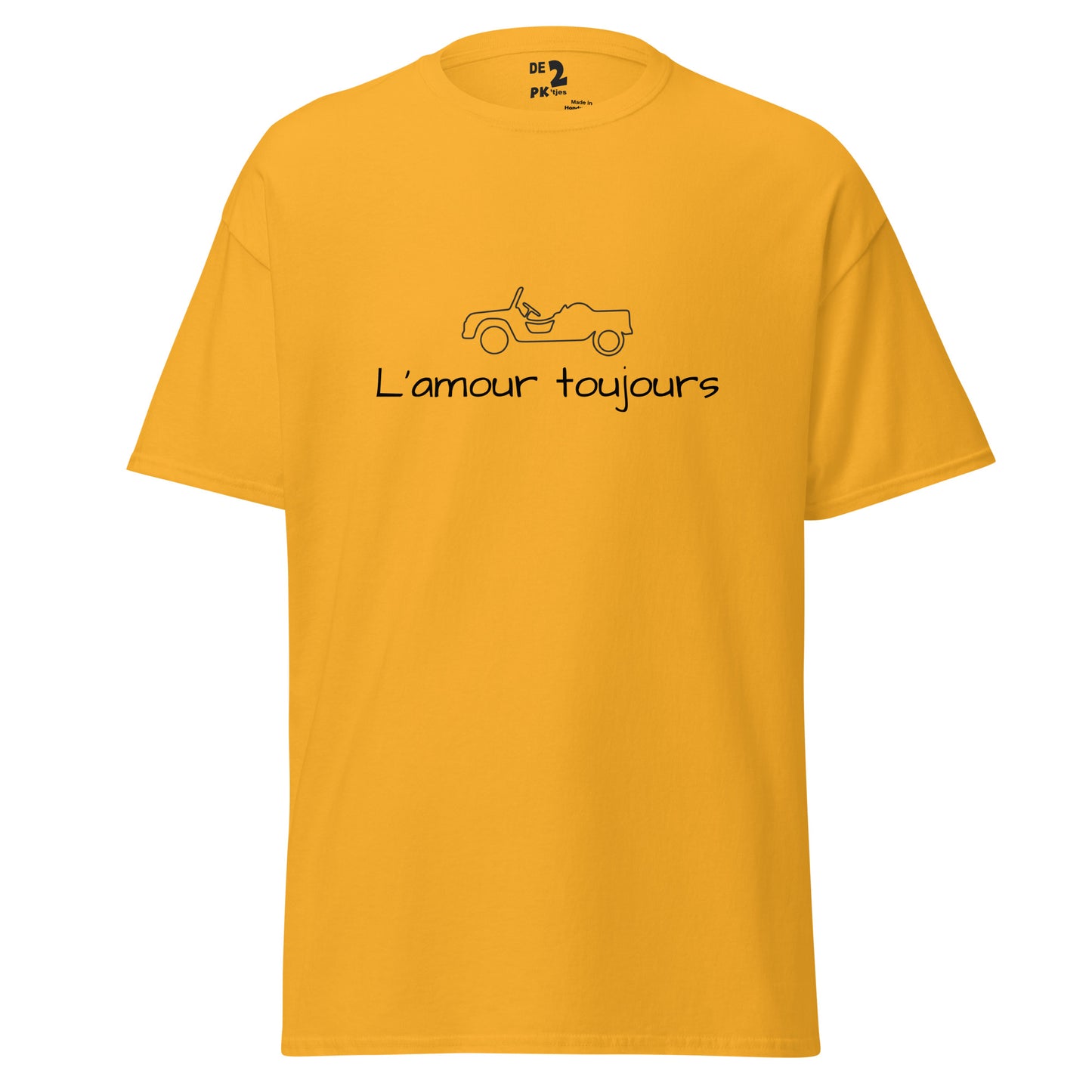 T-shirt Citroën Méhari L'amour Toujours - Red, Blue, Orange, Yellow, Sand or White