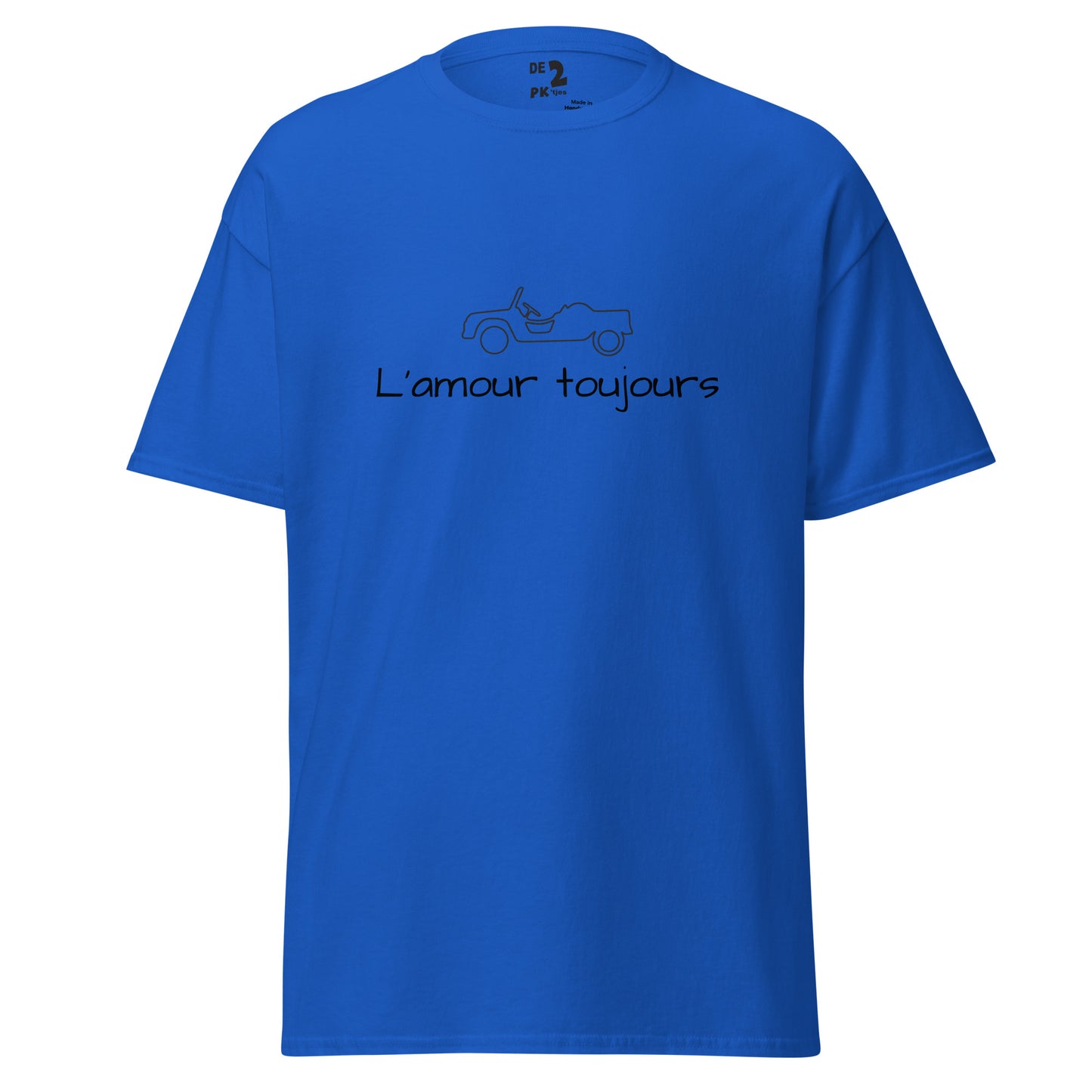 T-shirt Citroën Méhari L'amour Toujours - Red, Blue, Orange, Yellow, Sand or White