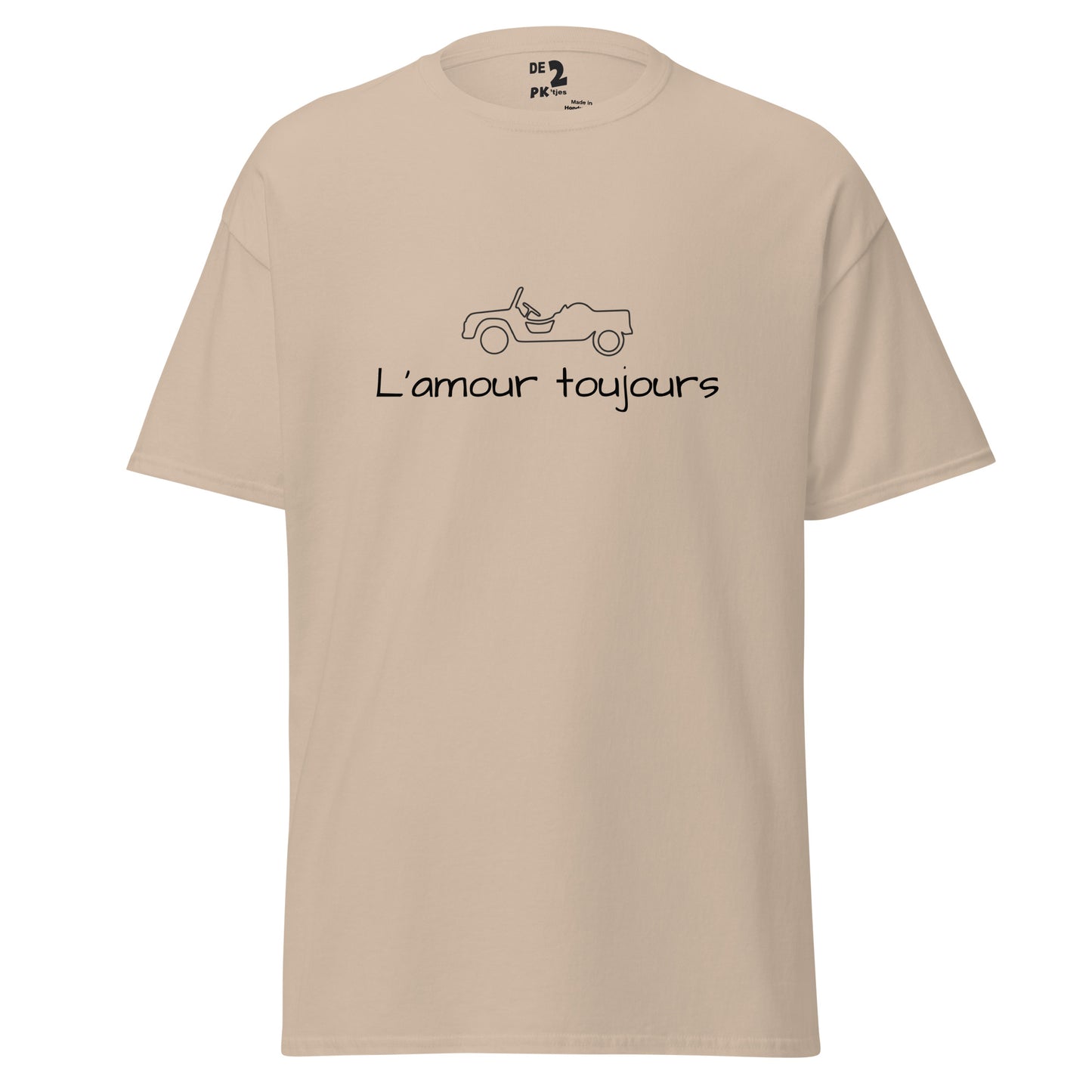 T-shirt Citroën Méhari L'amour Toujours - Red, Blue, Orange, Yellow, Sand or White