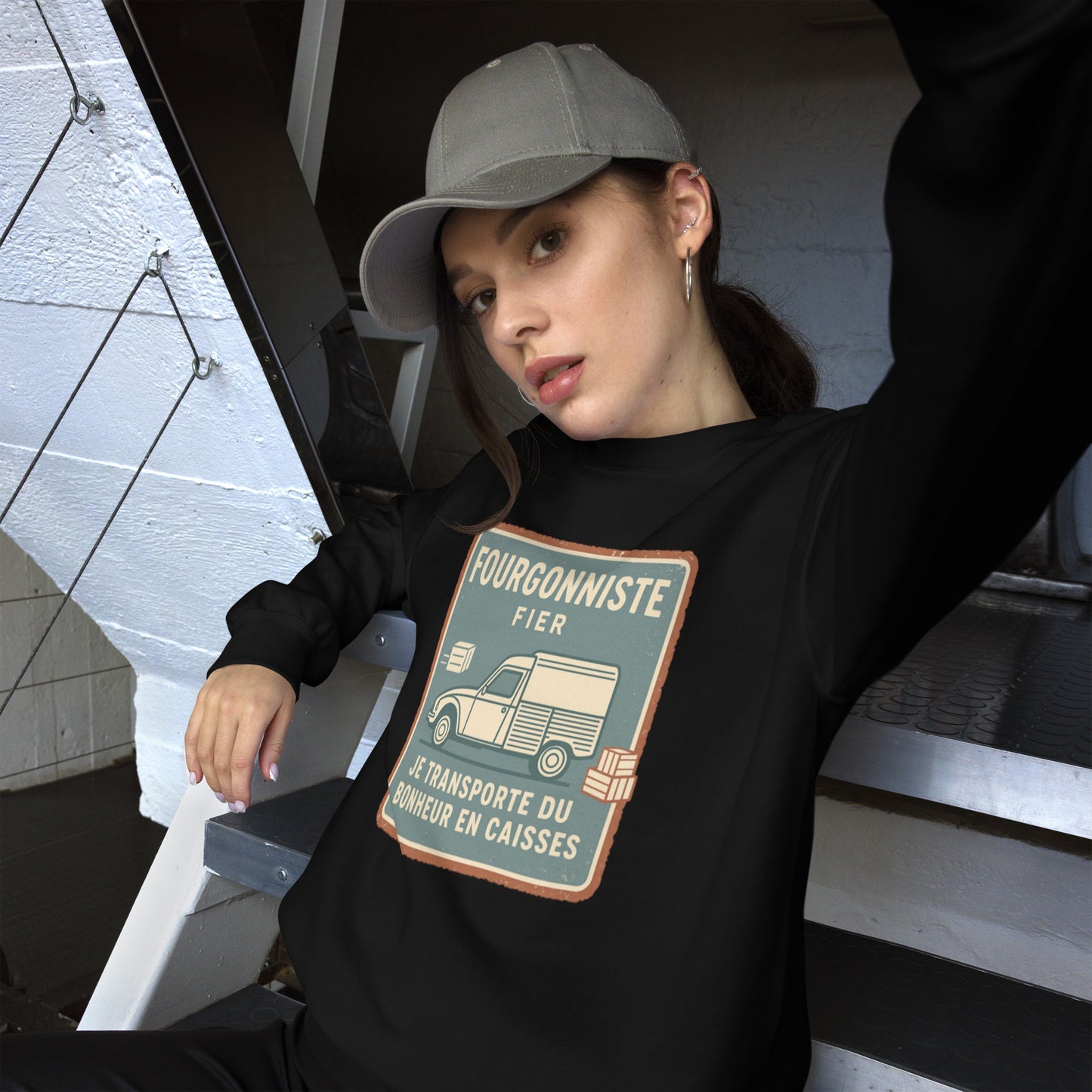 ๐ Fourgonniste Fier Sweatshirt โ Warmte met een vleugje nostalgie