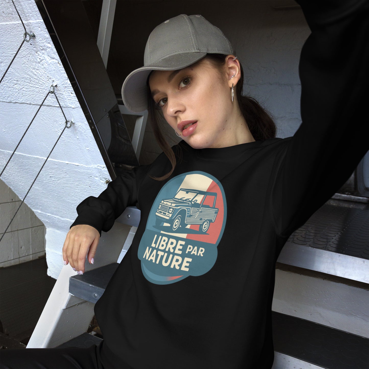 🚙 Sweatshirt “Libre par Nature” – Citroën Méhari: Warmte met een Vrije Geest!