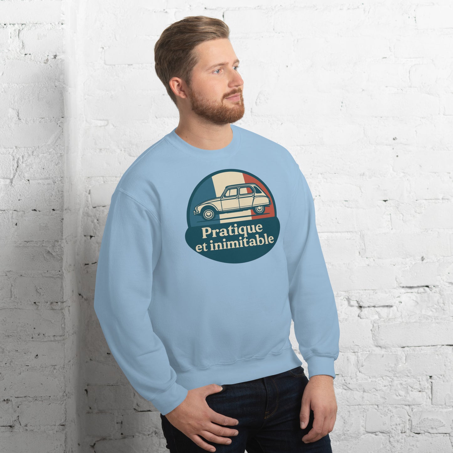 🧵 Sweatshirt “Pratique et Inimitable” – Warmte met Franse Flair