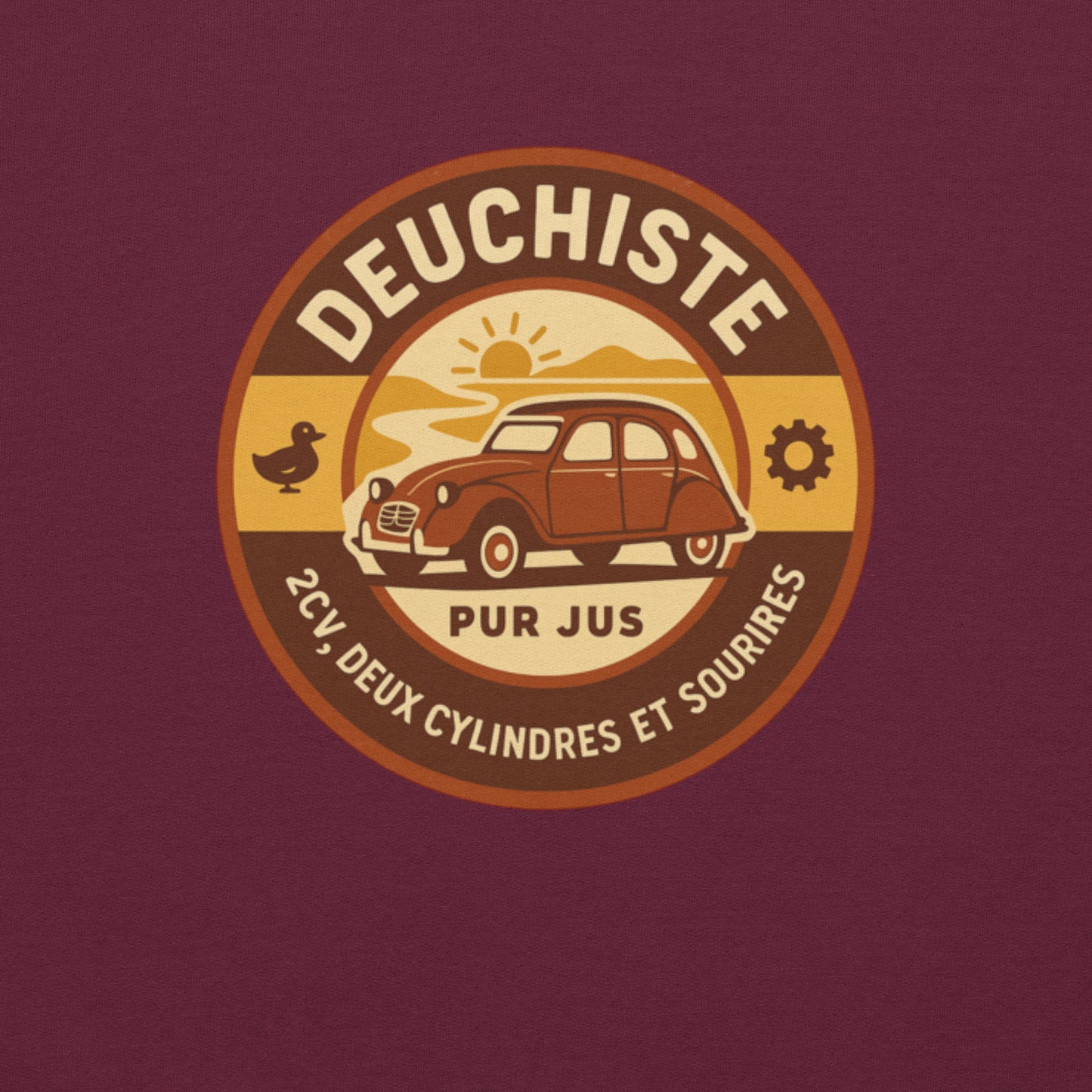 Sweater “Deuchiste Pur Jus” – Warme vibes, koel design