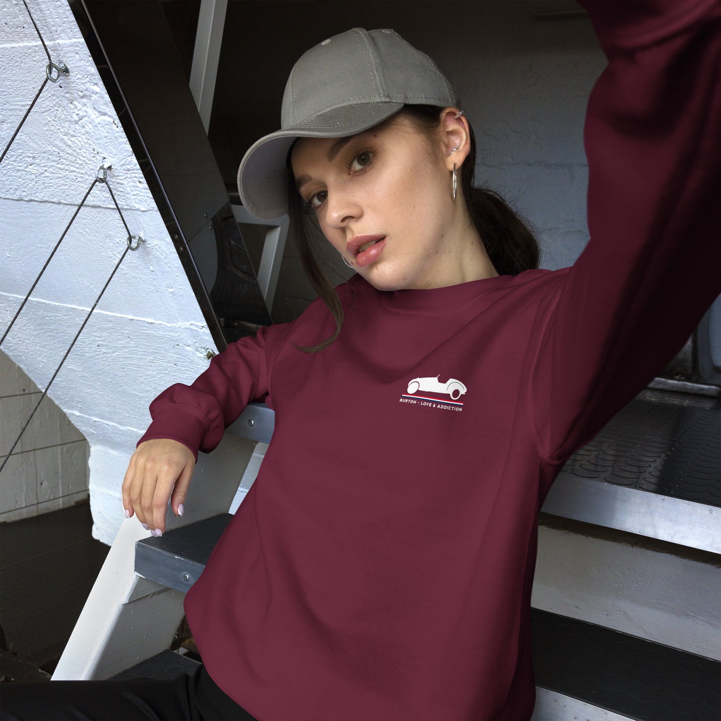 Sweatshirt “Burton – Love & Addiction” | Stijlvolle warmte met Nederlands karakter