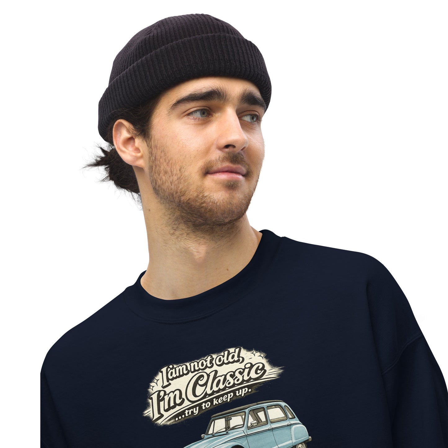 Classic Collection Sweatshirt – Citroën Dyane Vintage Illustration | “I'm not old, I'm classic”
