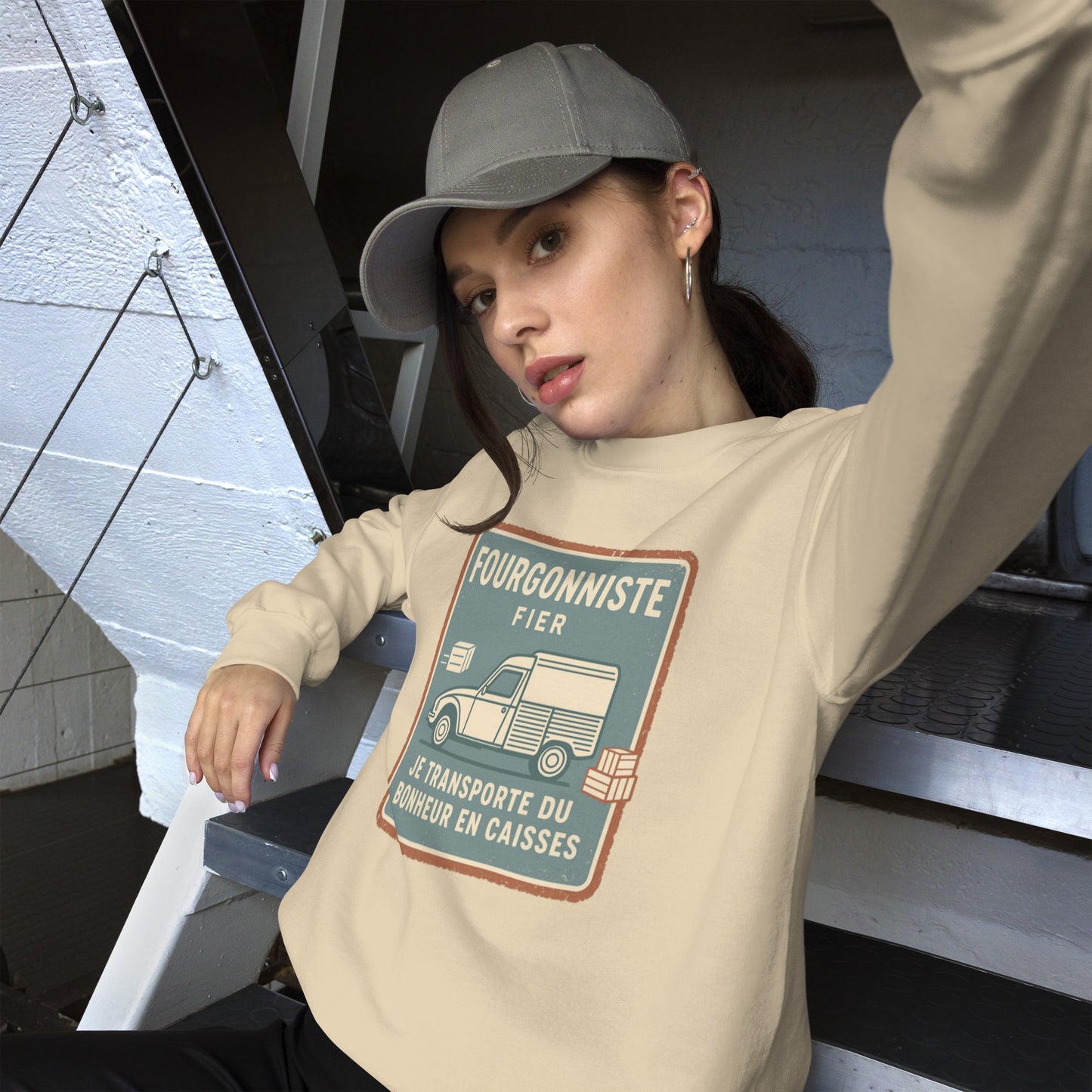 ๐ Fourgonniste Fier Sweatshirt โ Warmte met een vleugje nostalgie