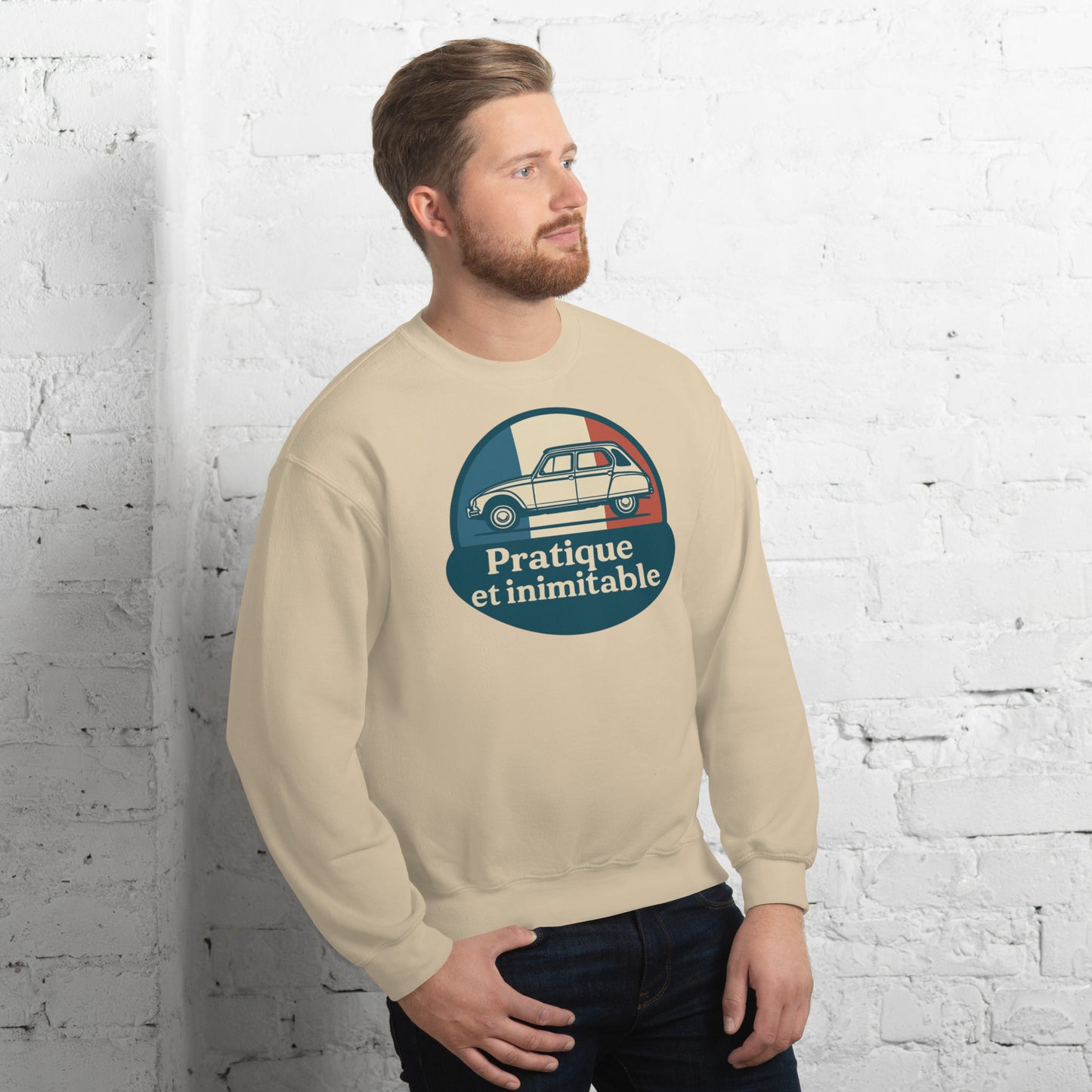 🧵 Sweatshirt “Pratique et Inimitable” – Warmte met Franse Flair