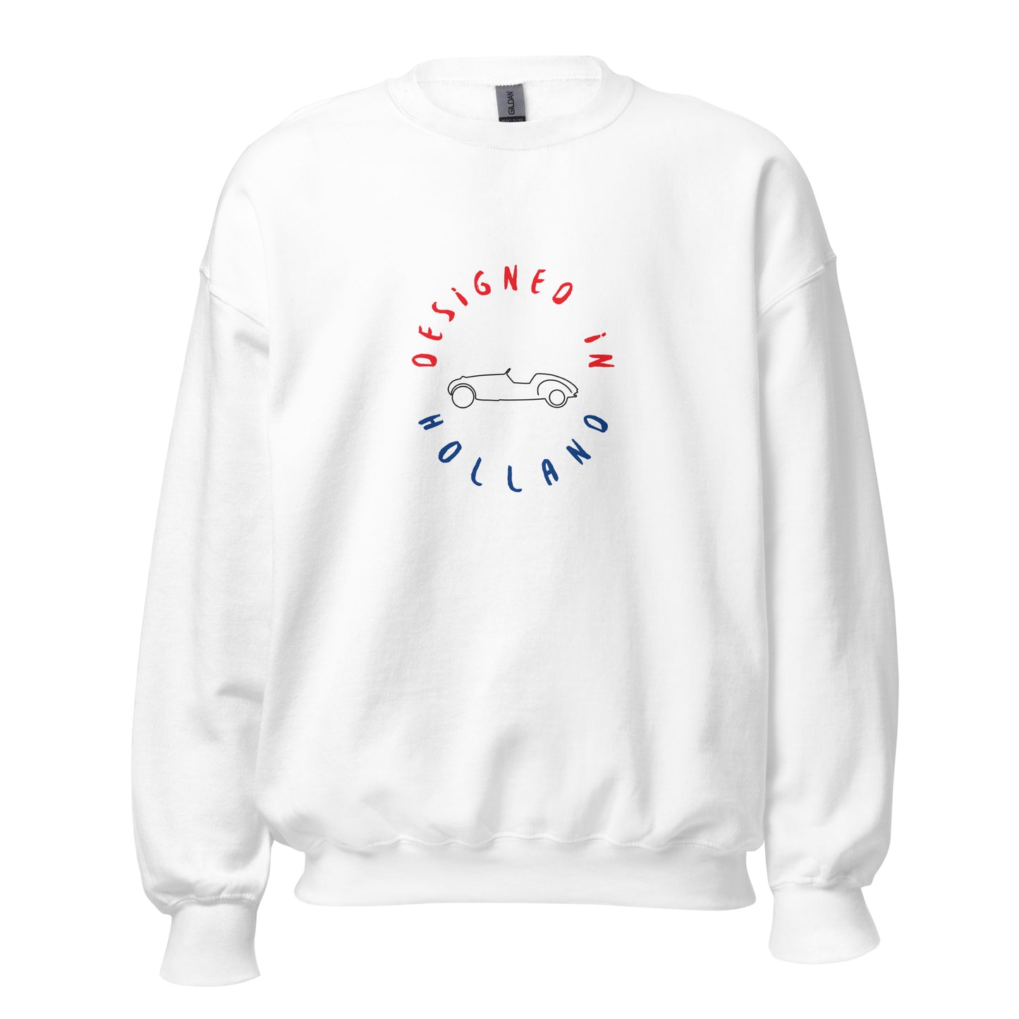 Designed in Holland Burton Sportscar sweatshirt Unisex - White