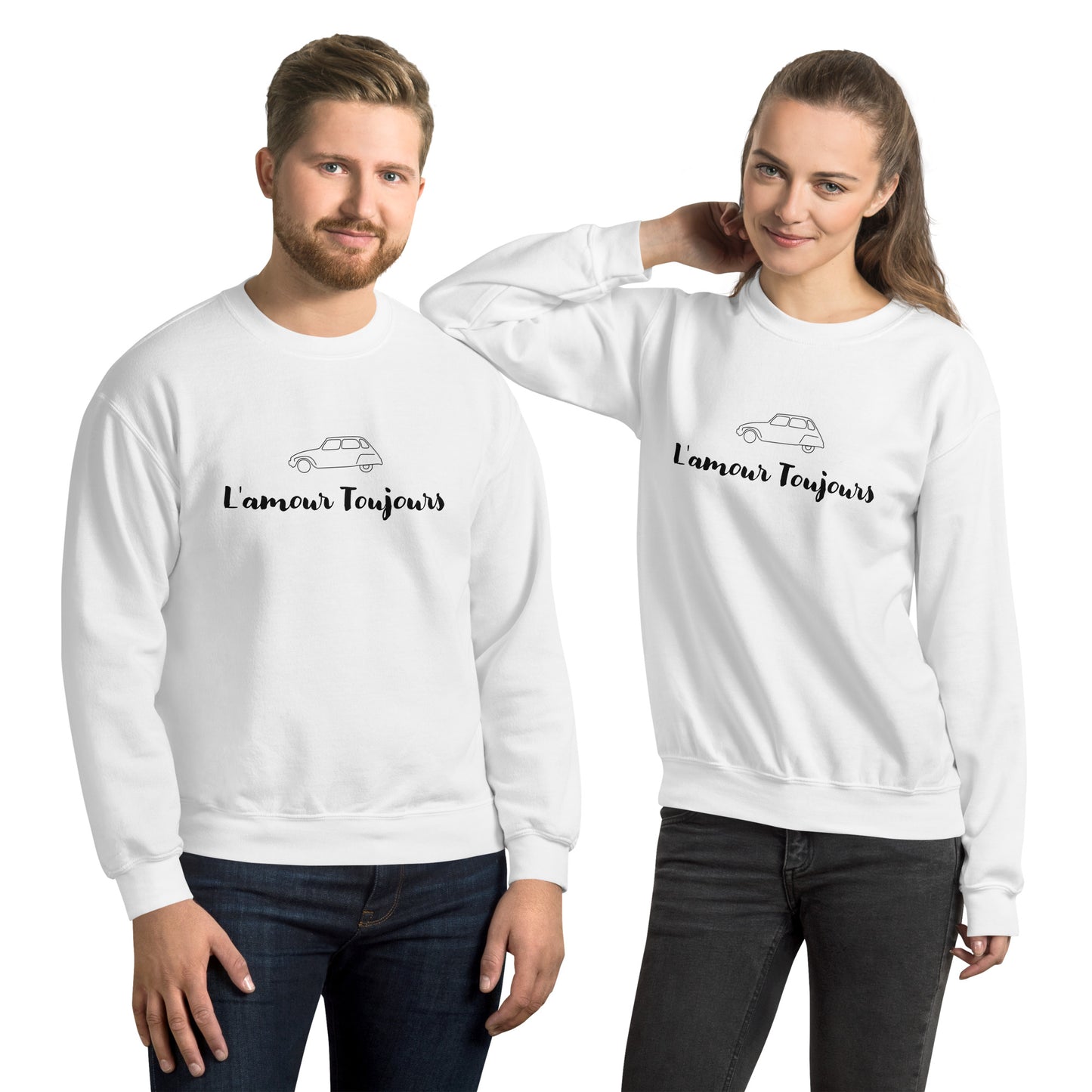 L'amour Toujours Citroën Dyane Sweatshirt Unisex - Gray or White