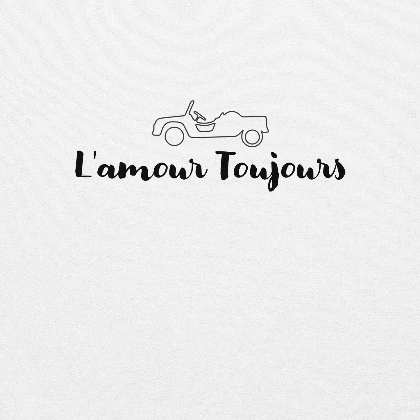 Sweat L'amour Toujours Citroën Méhari Unisexe - Gris ou Blanc