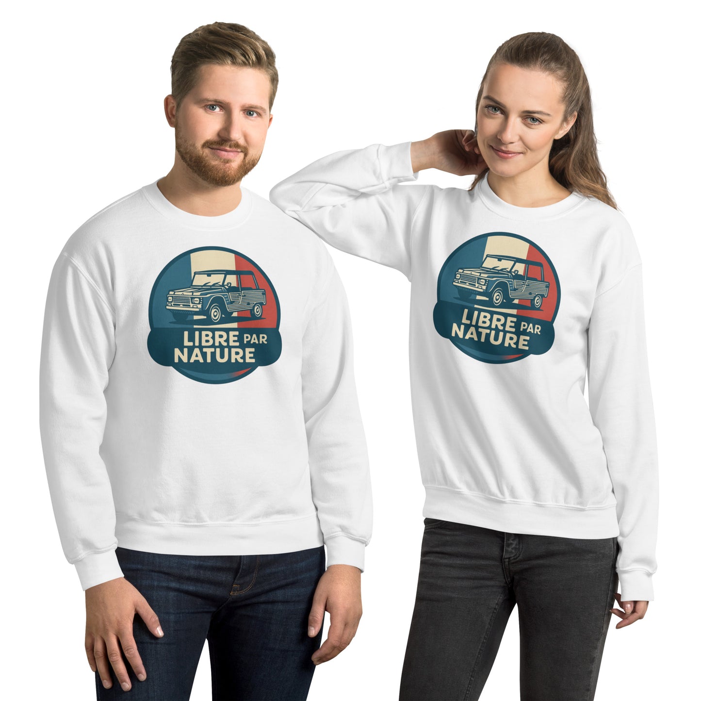 🚙 Sweatshirt “Libre par Nature” – Citroën Méhari: Warmte met een Vrije Geest!