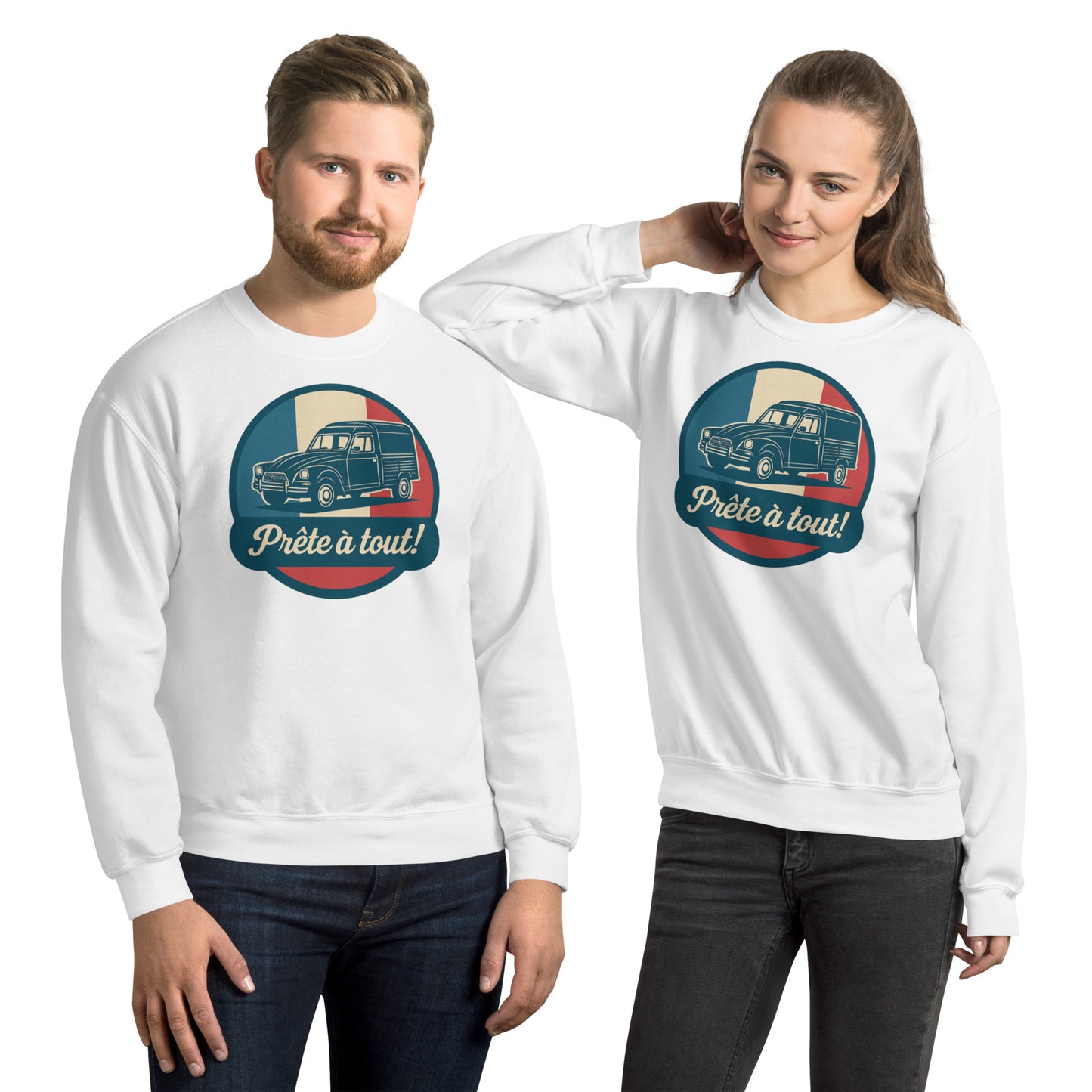 đ§„ Sweatshirt âPrĂȘte Ă tout!â â The legendary CitroĂ«n Acadiane in all its glory