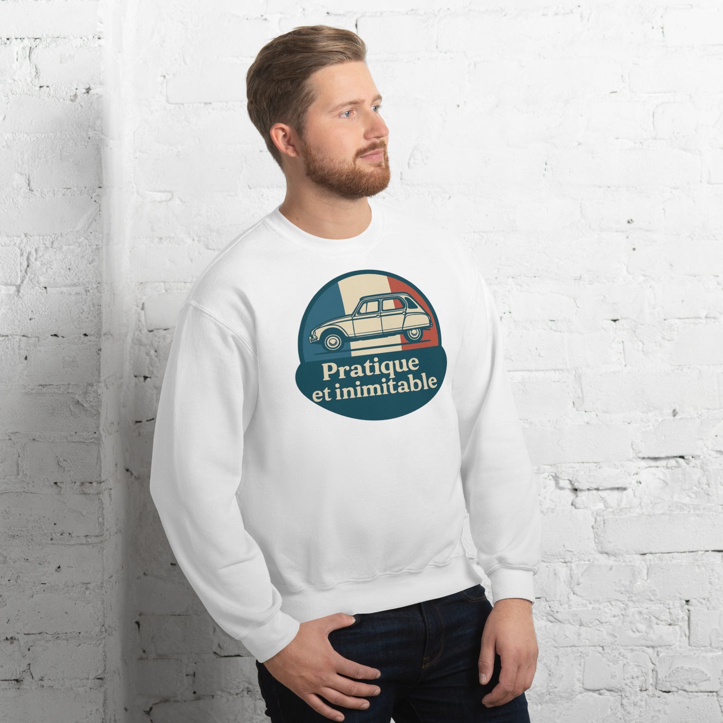 🧵 Sweatshirt “Pratique et Inimitable” – Warmte met Franse Flair