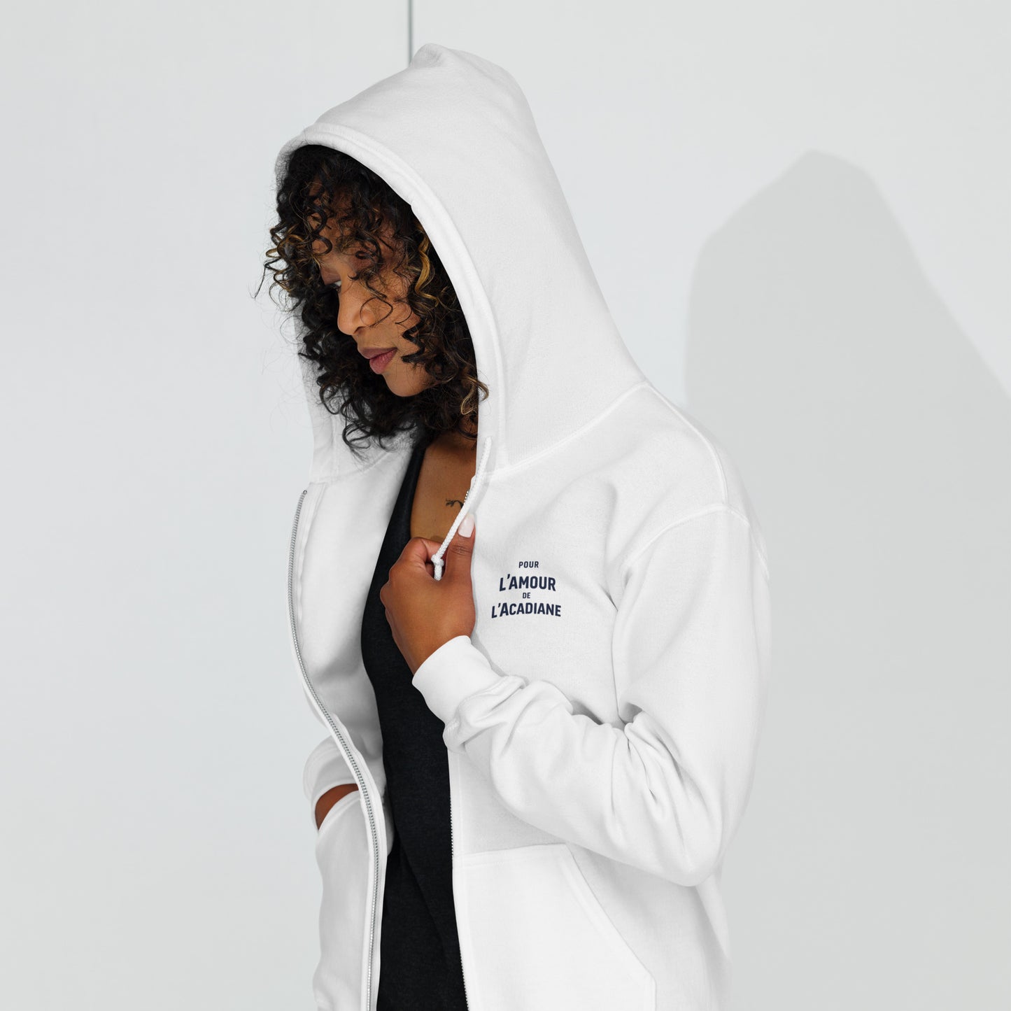 Citroën Acadiane L’amour Zip Hoodie – Design « L’Amour de l’Acadiane » | Sweat à capuche zippé en polaire de qualité supérieure