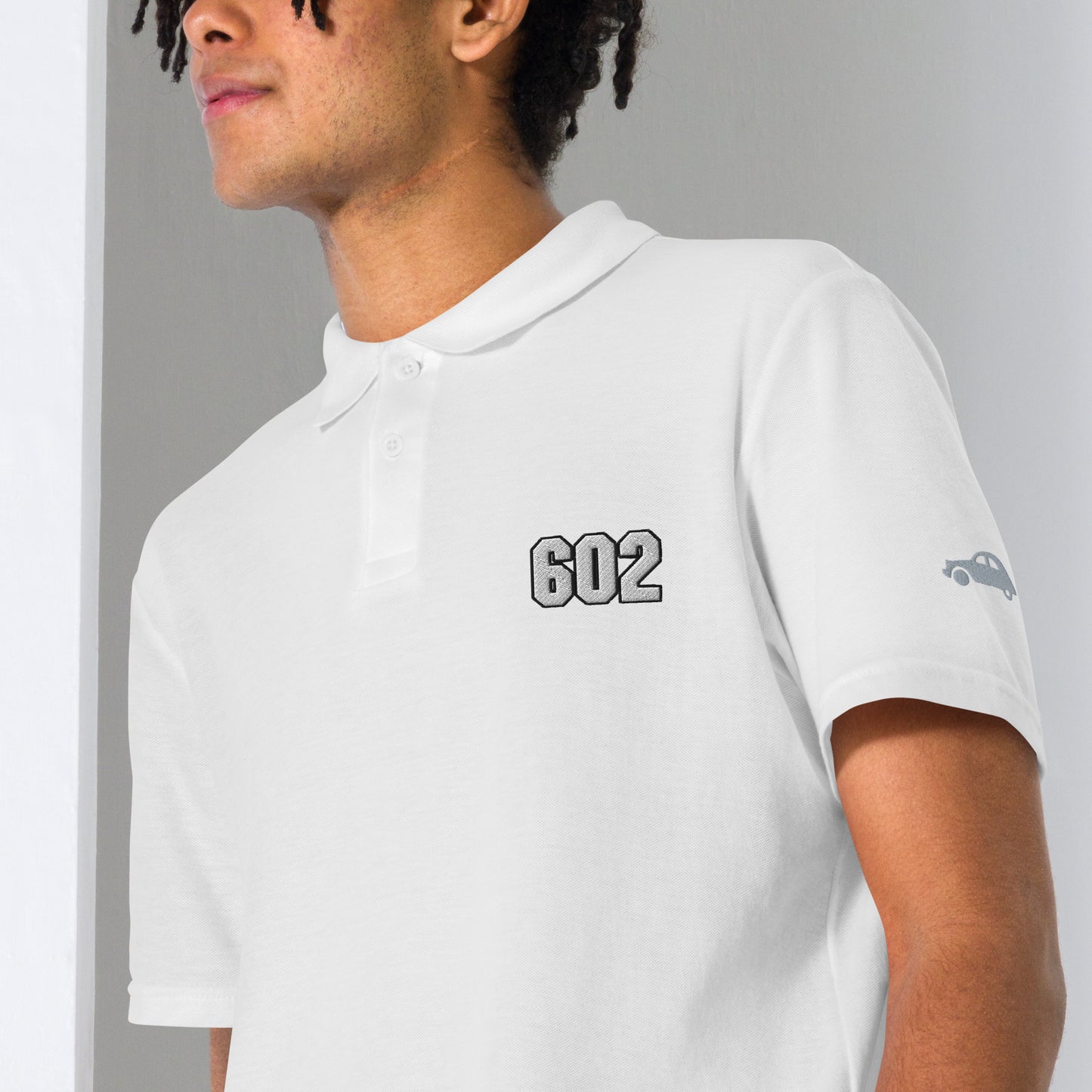 602 embroidered Citroën 2cv polo - Black, Navy, Gray or White