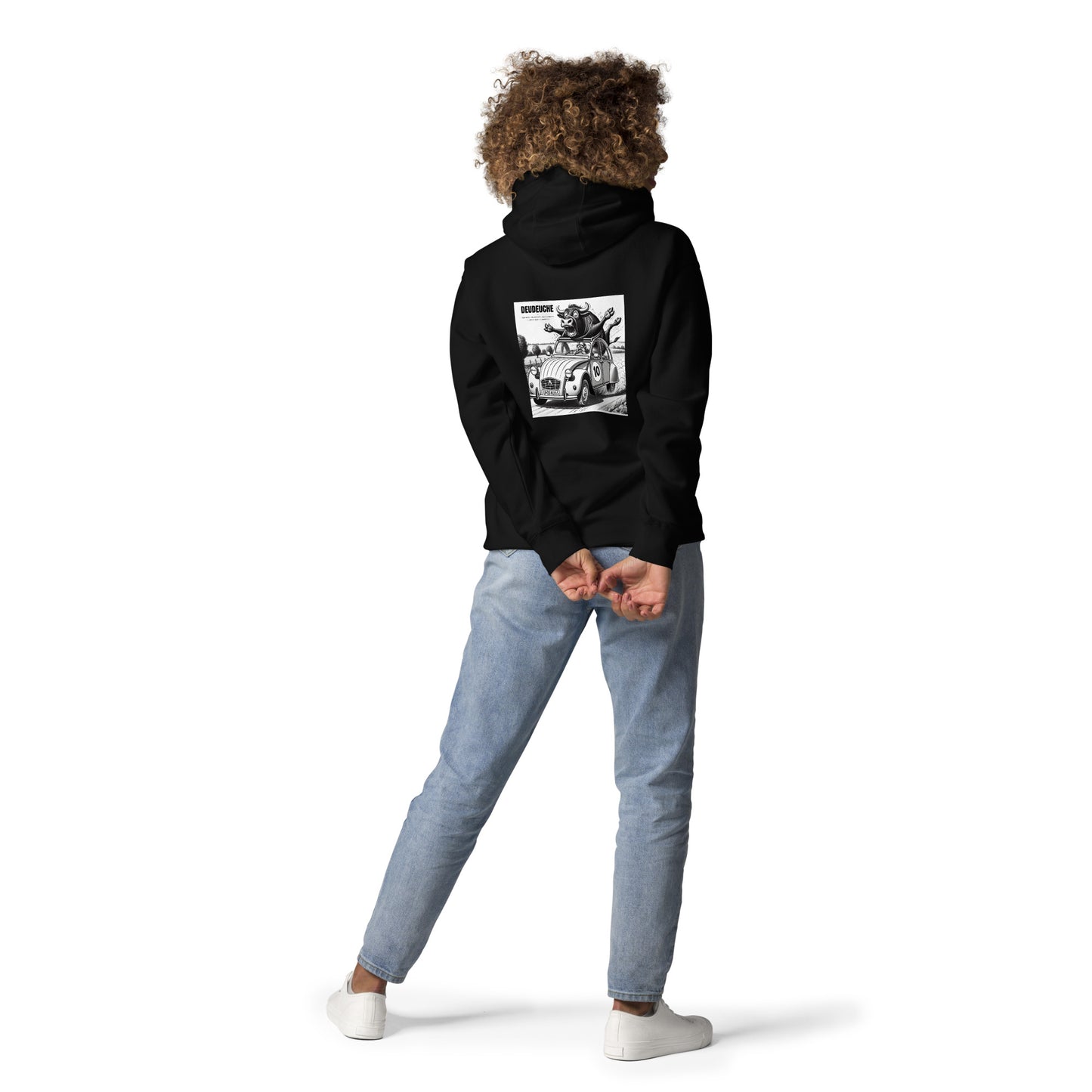 Hoodie – Citroën 2CV with Bull | French Humor & Retro Vibes - Available in different colors