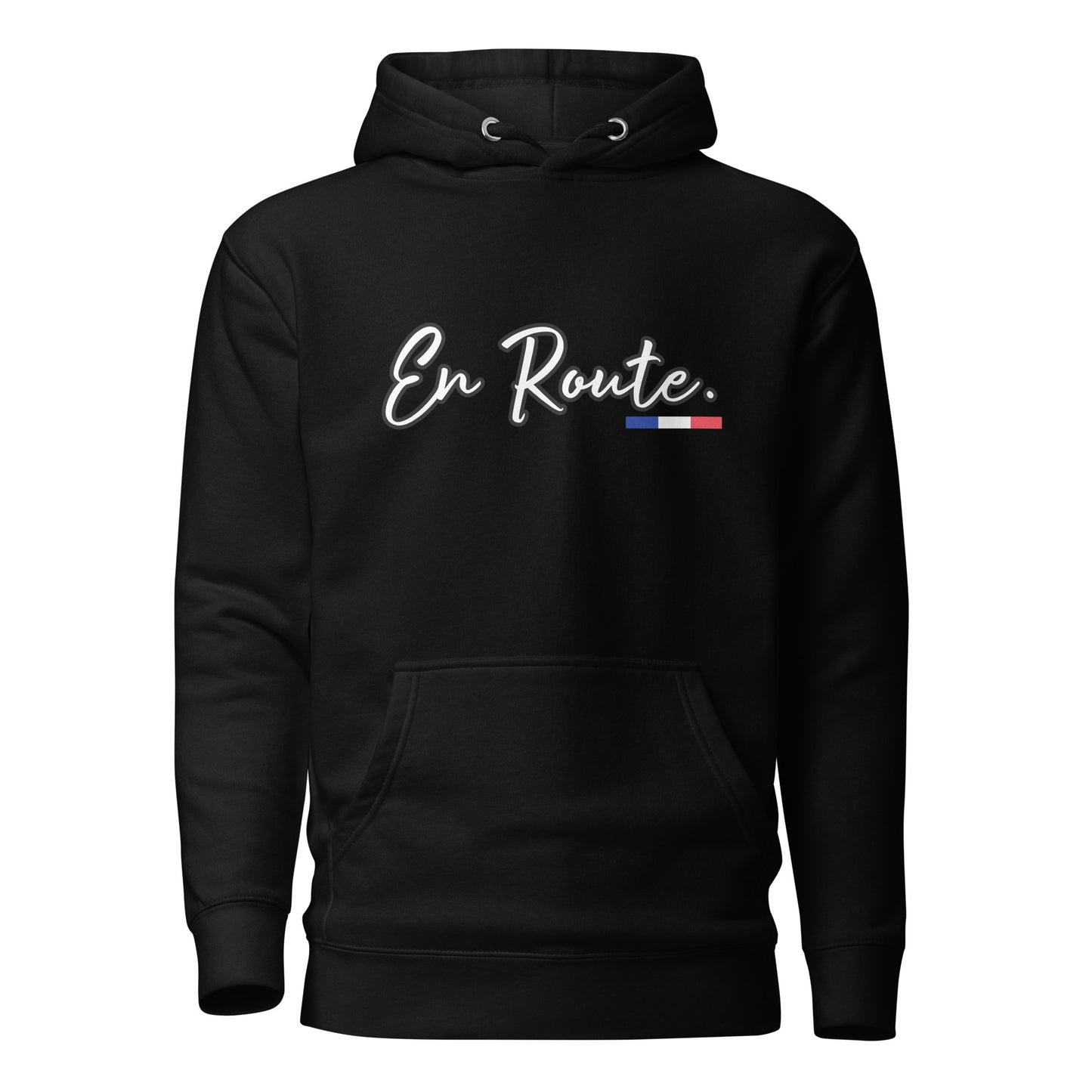 En Route Premium unisex hoodie with French 3 color available in Black, Navy, Blue, Gray or White