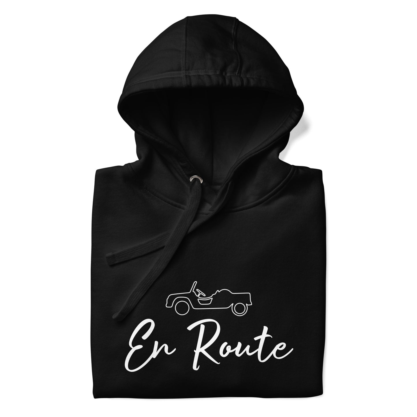 Premium unisex hoodie Citroën Méhari En Route - Black, Navy or Blue