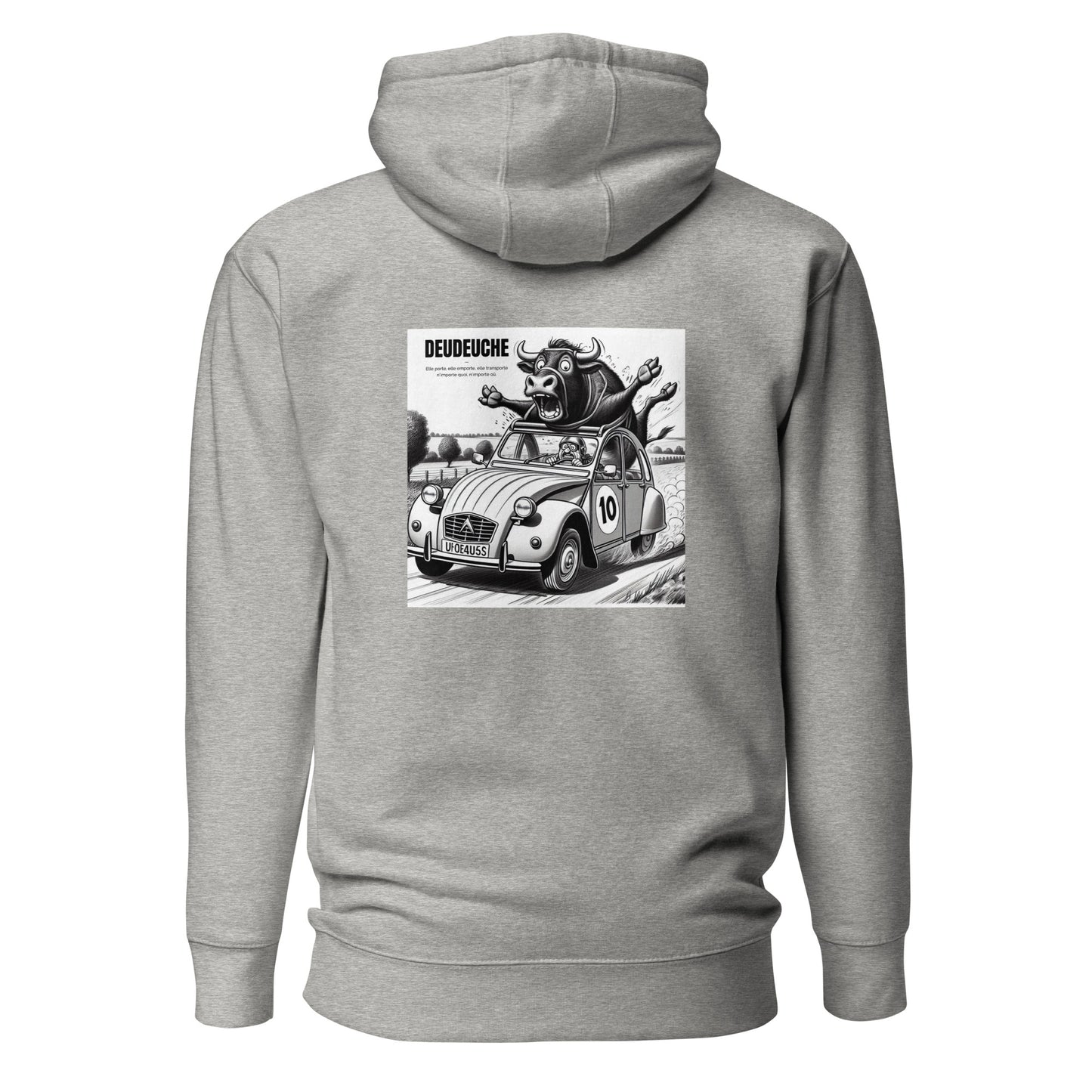 Hoodie – Citroën 2CV with Bull | French Humor & Retro Vibes - Available in different colors