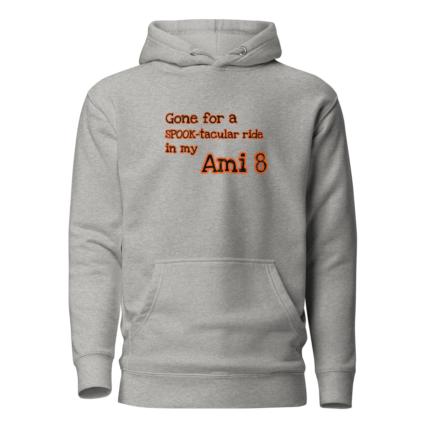 Parti pour une balade SPOOK-taculaire dans mon sweat à capuche Ami 8 disponible en noir, gris ou blanc