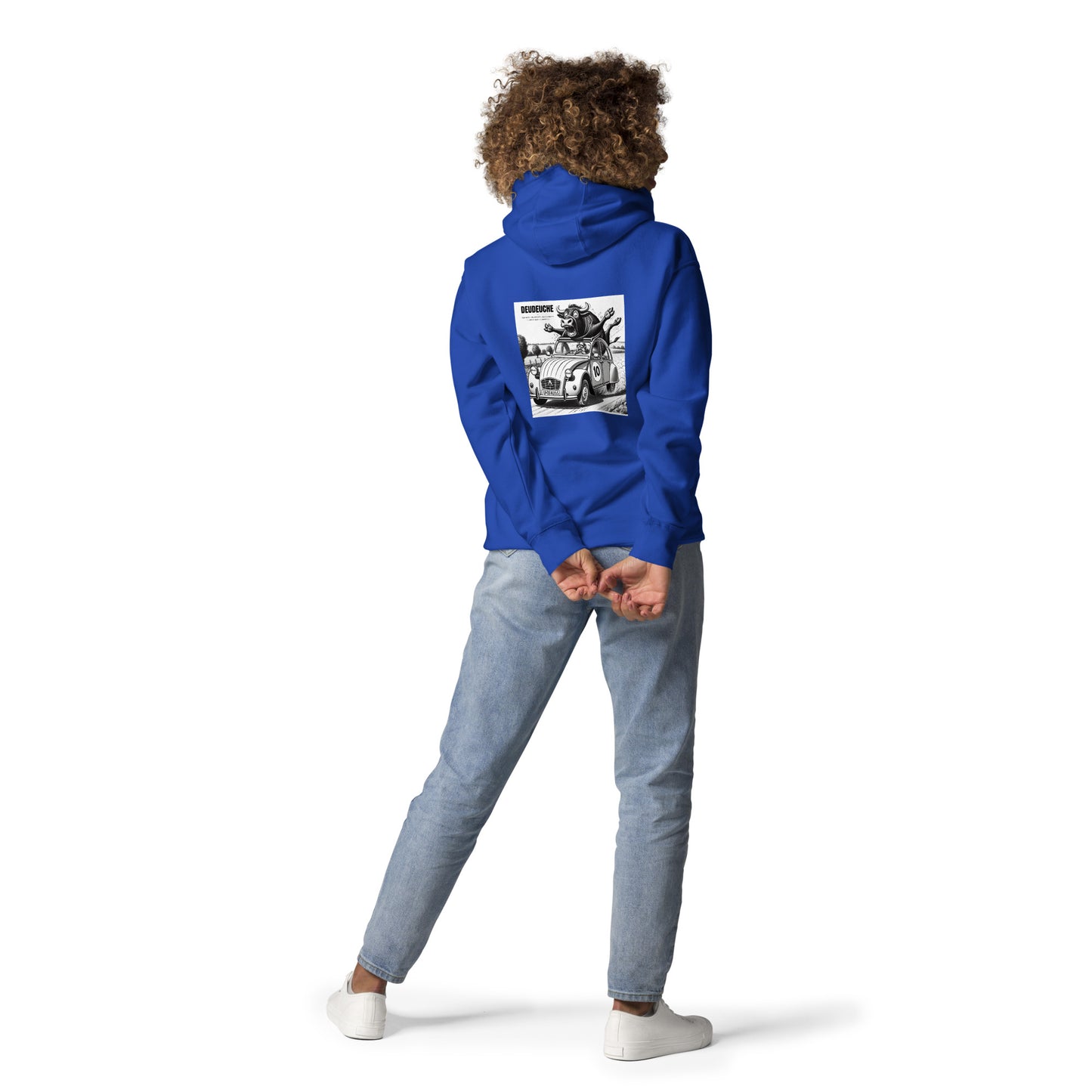 Hoodie – Citroën 2CV with Bull | French Humor & Retro Vibes - Available in different colors