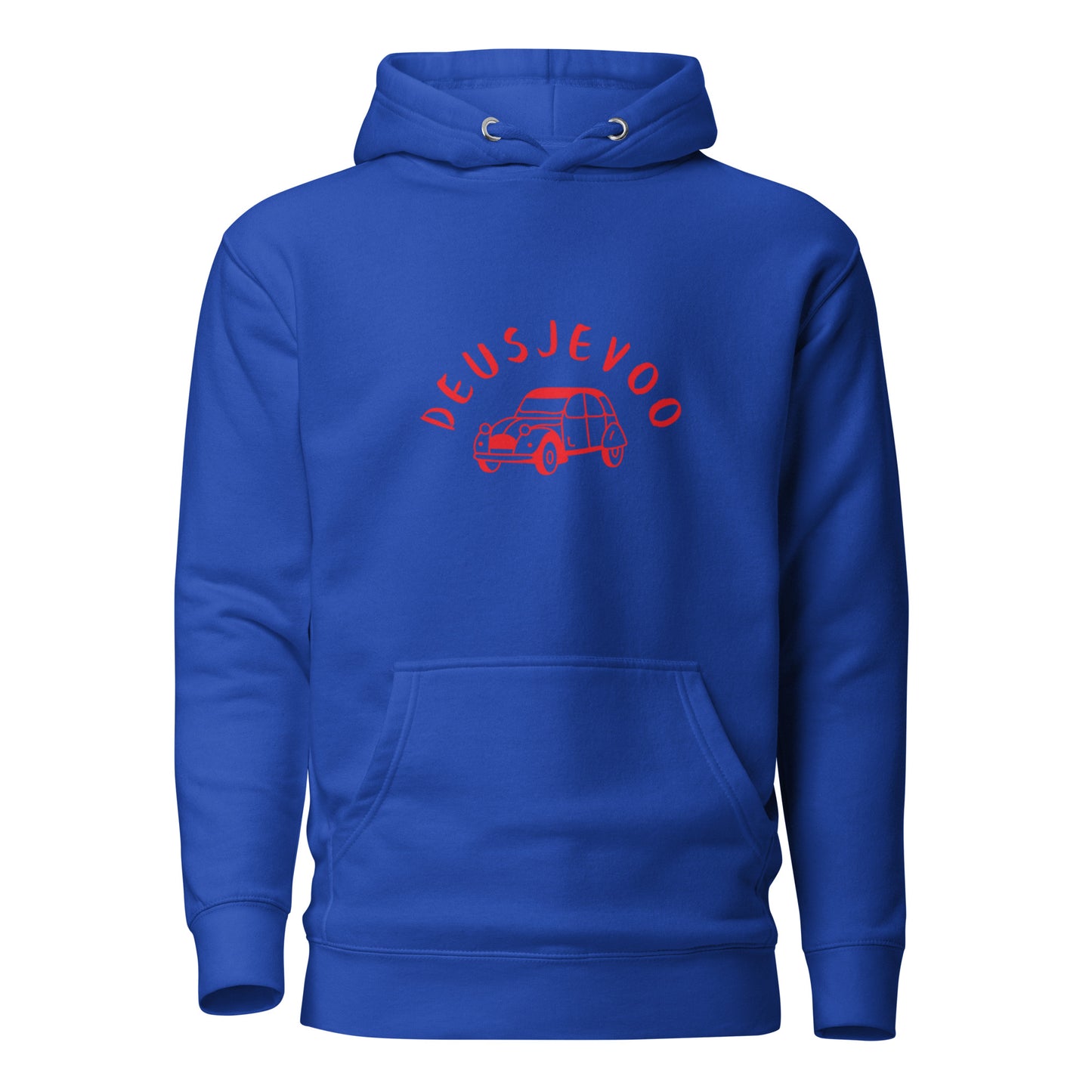 Deusjevoo unisex hoodie available in Black, Navy, Grey or White