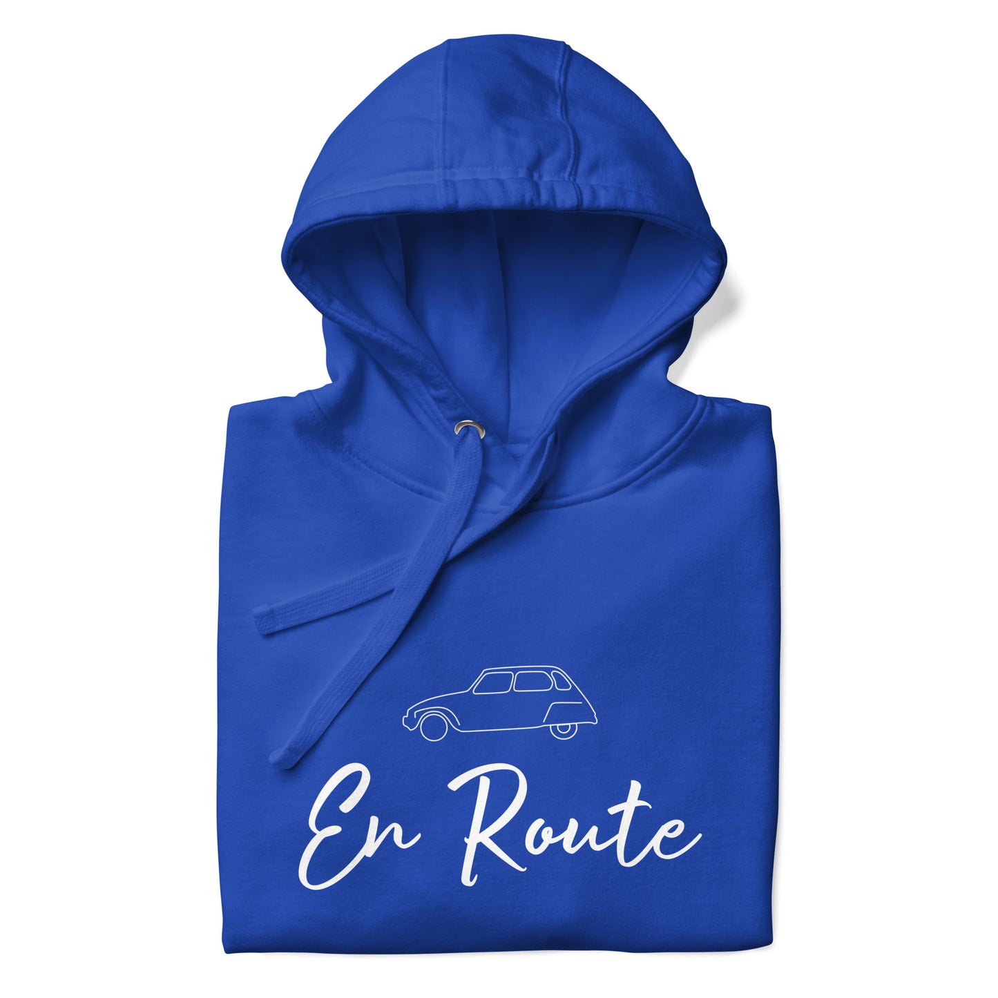 Premium unisex hoodie Citroën Dyane En Route - Black, Navy or Blue