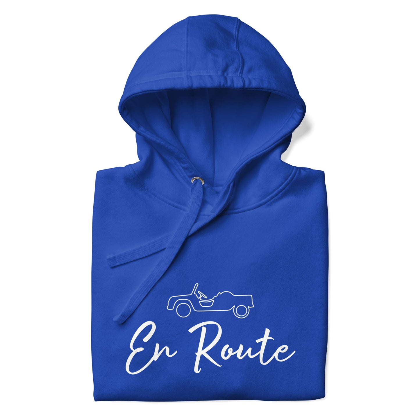 Premium unisex hoodie Citroën Méhari En Route - Black, Navy or Blue