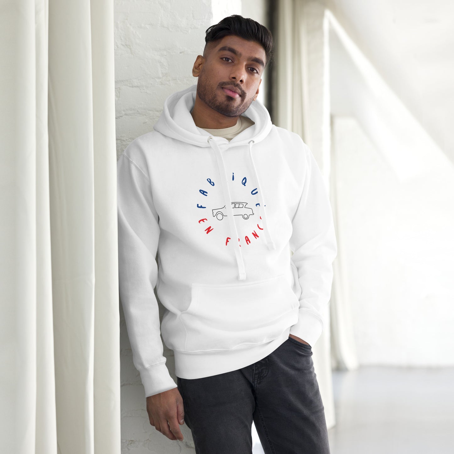 Fabriqué en France Citroën Ami6 hoodie Unisex - White