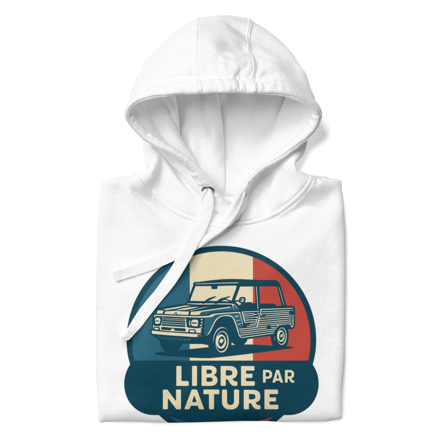 🚙 Premium Hoodie “Libre par Nature” – Citroën Méhari: Freedom with Style!