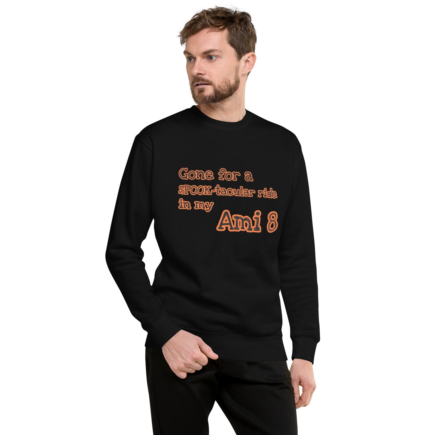 Gone for a SPOOK-tacular ride in my AMI 8 Unisex premium sweatshirt available in Black, Grey or White