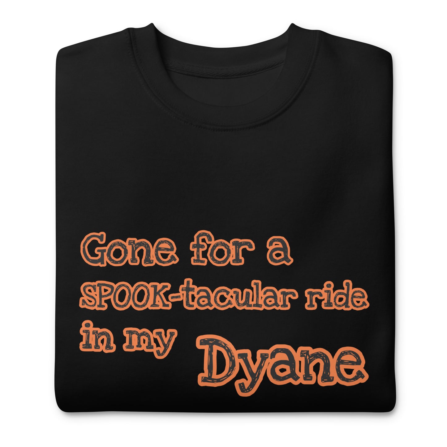 Gone for a SPOOK-tacular ride in my DYANE Unisex premium sweatshirt available in Black, Grey or White
