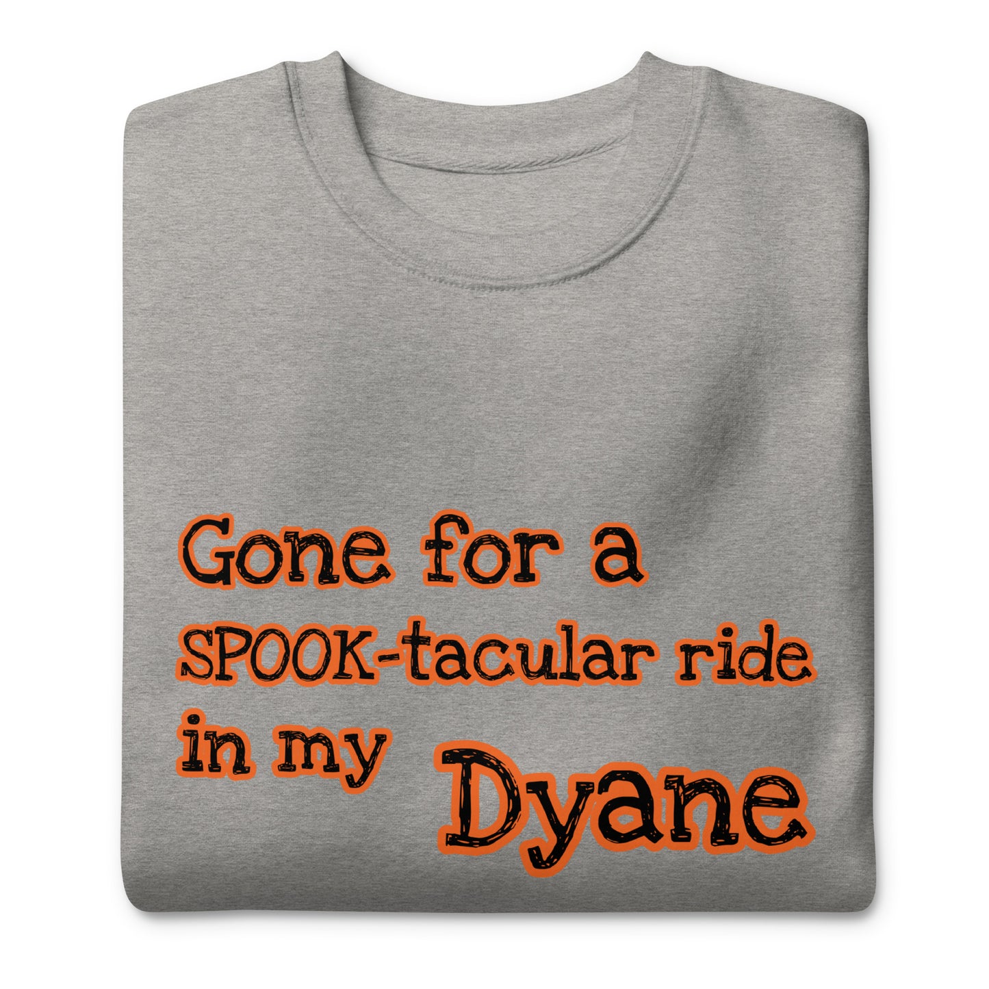 Gone for a SPOOK-tacular ride in my DYANE Unisex premium sweatshirt available in Black, Grey or White