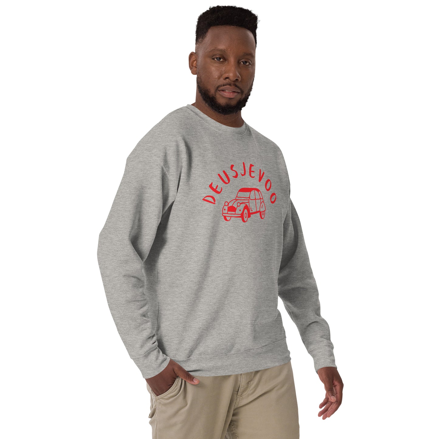 Deusjevoo Unisex premium sweatshirt available in Black, Navy, Blue, Grey and White