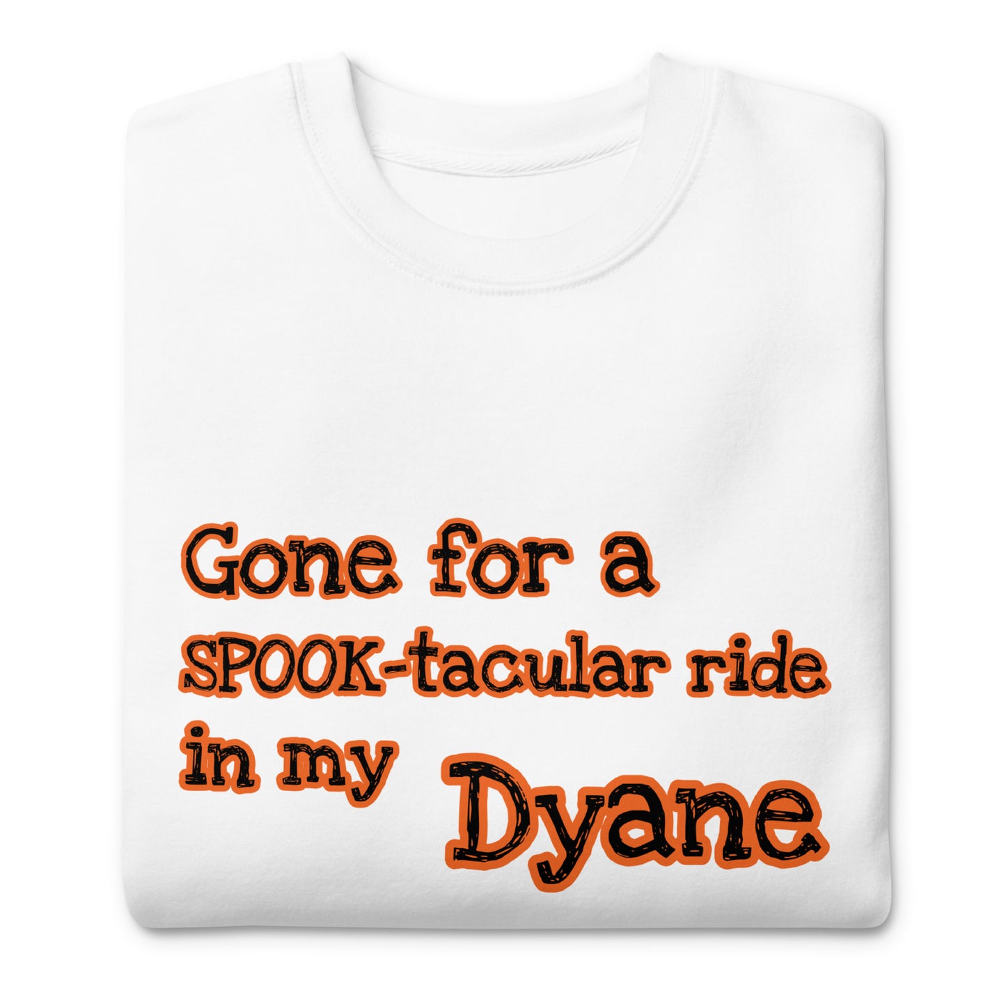 Gone for a SPOOK-tacular ride in my DYANE Unisex premium sweatshirt available in Black, Grey or White