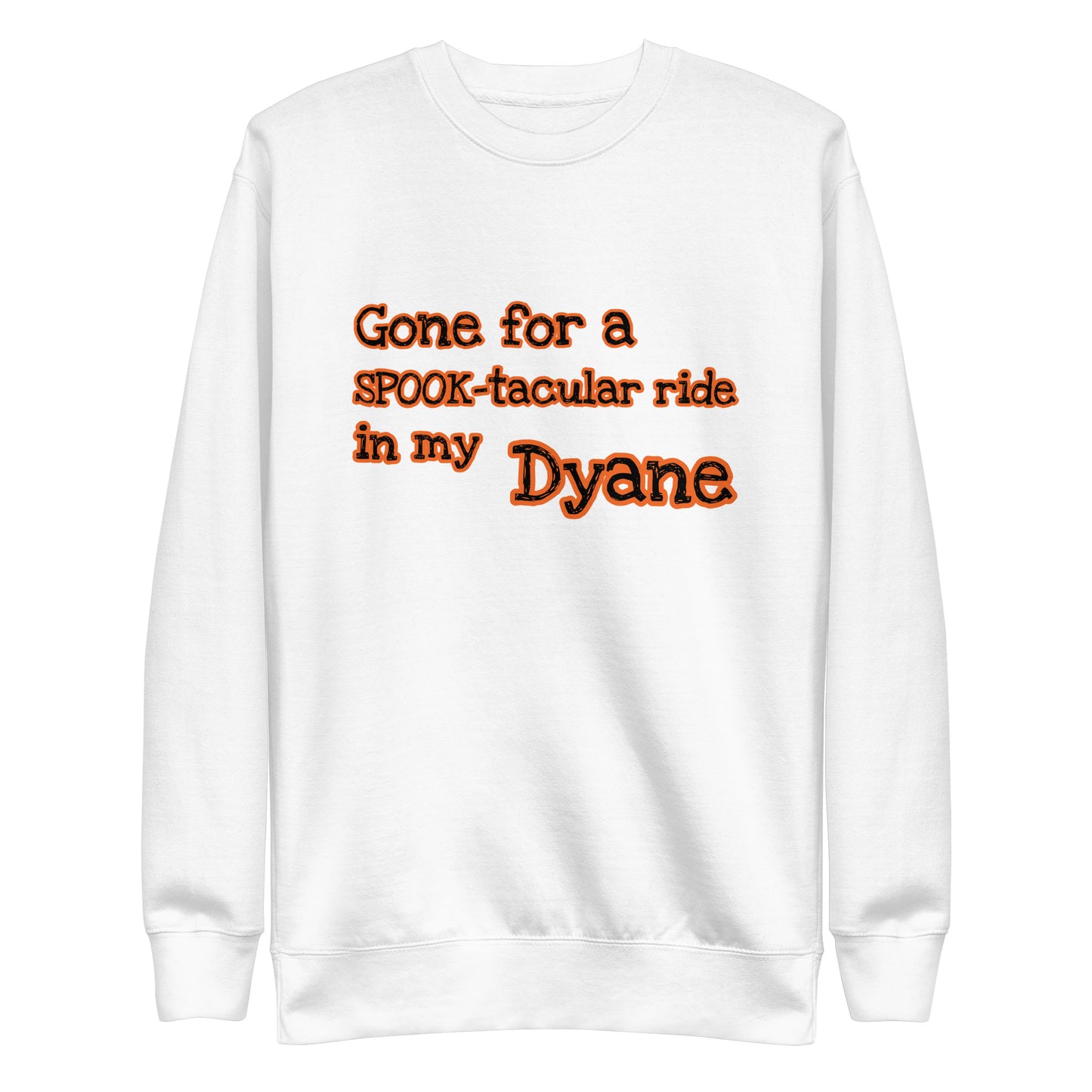 Gone for a SPOOK-tacular ride in my DYANE Unisex premium sweatshirt available in Black, Grey or White