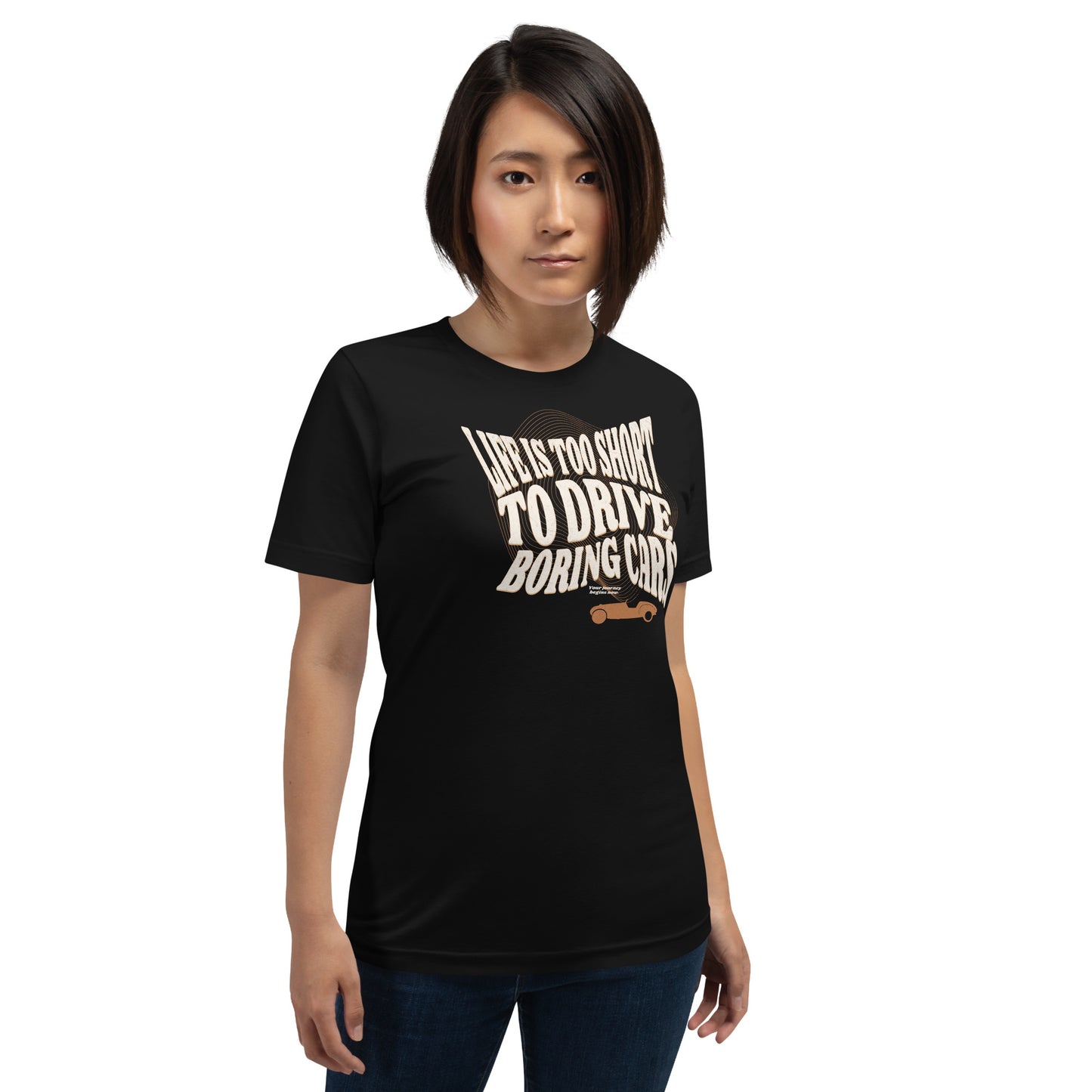 Life is too short to drive boring cars – Burton Sportscar T-shirt