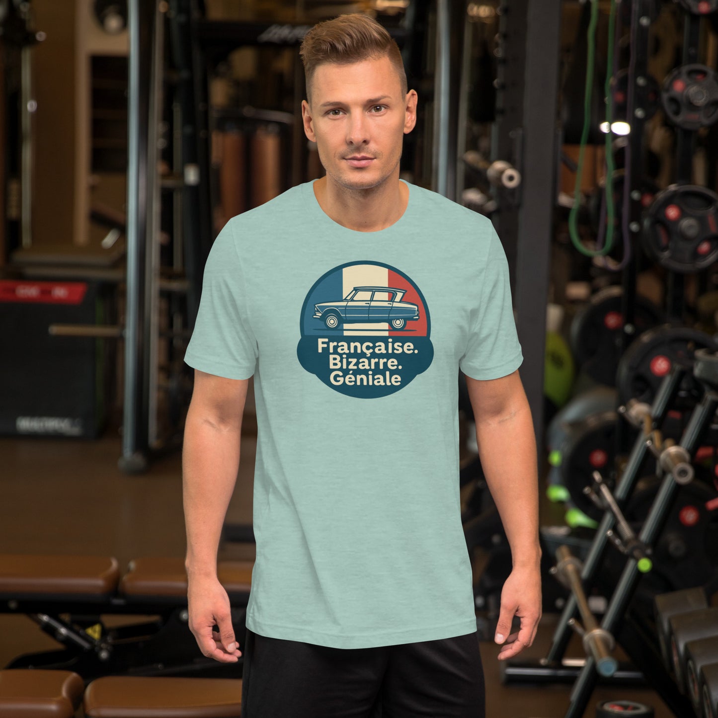 π French. Bizarre. Genius. β Ami 6 T-shirt for lovers of eccentric French design