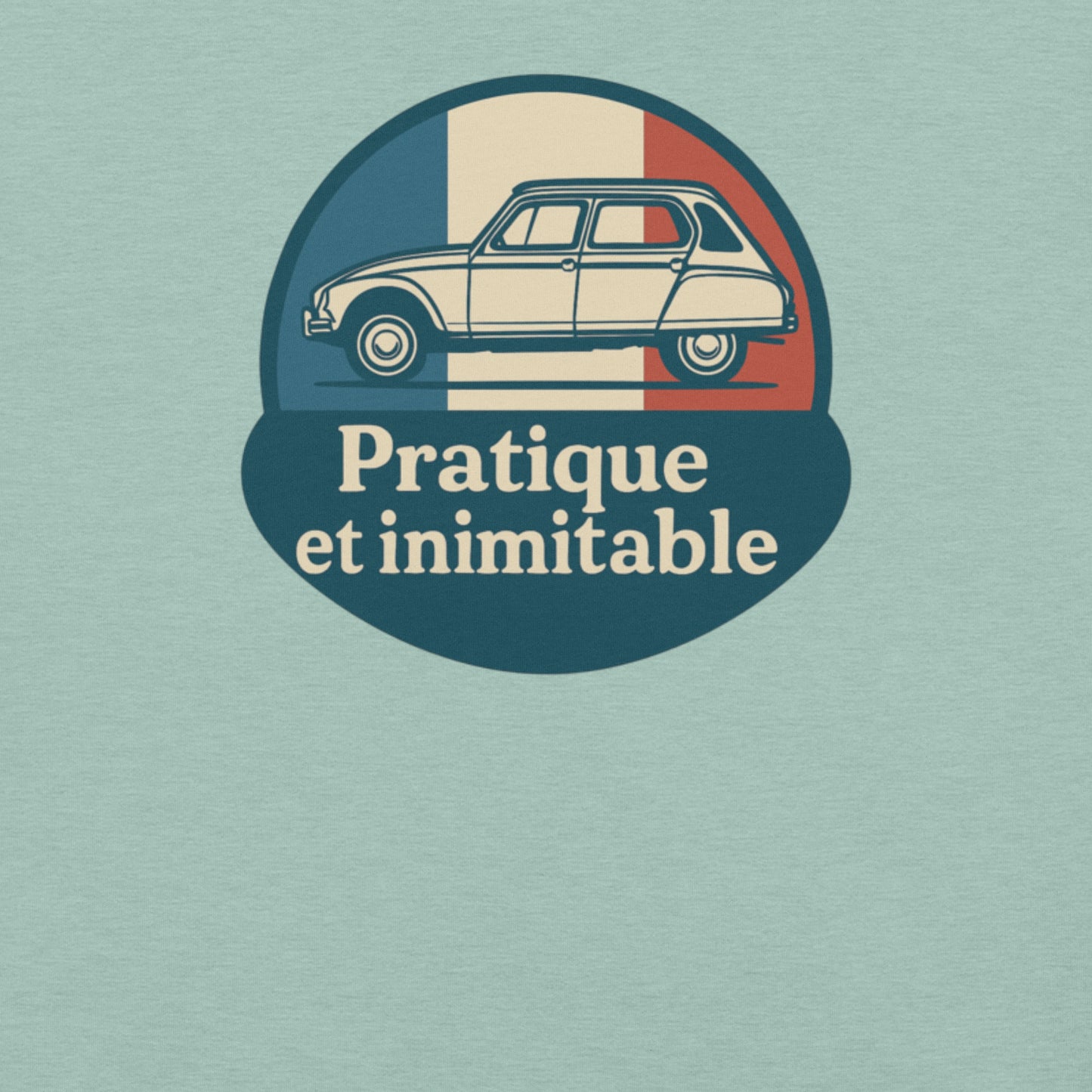 👕 T-shirt “Pratique et Inimitable” – Voor Dyane-liefhebbers met Stijl
