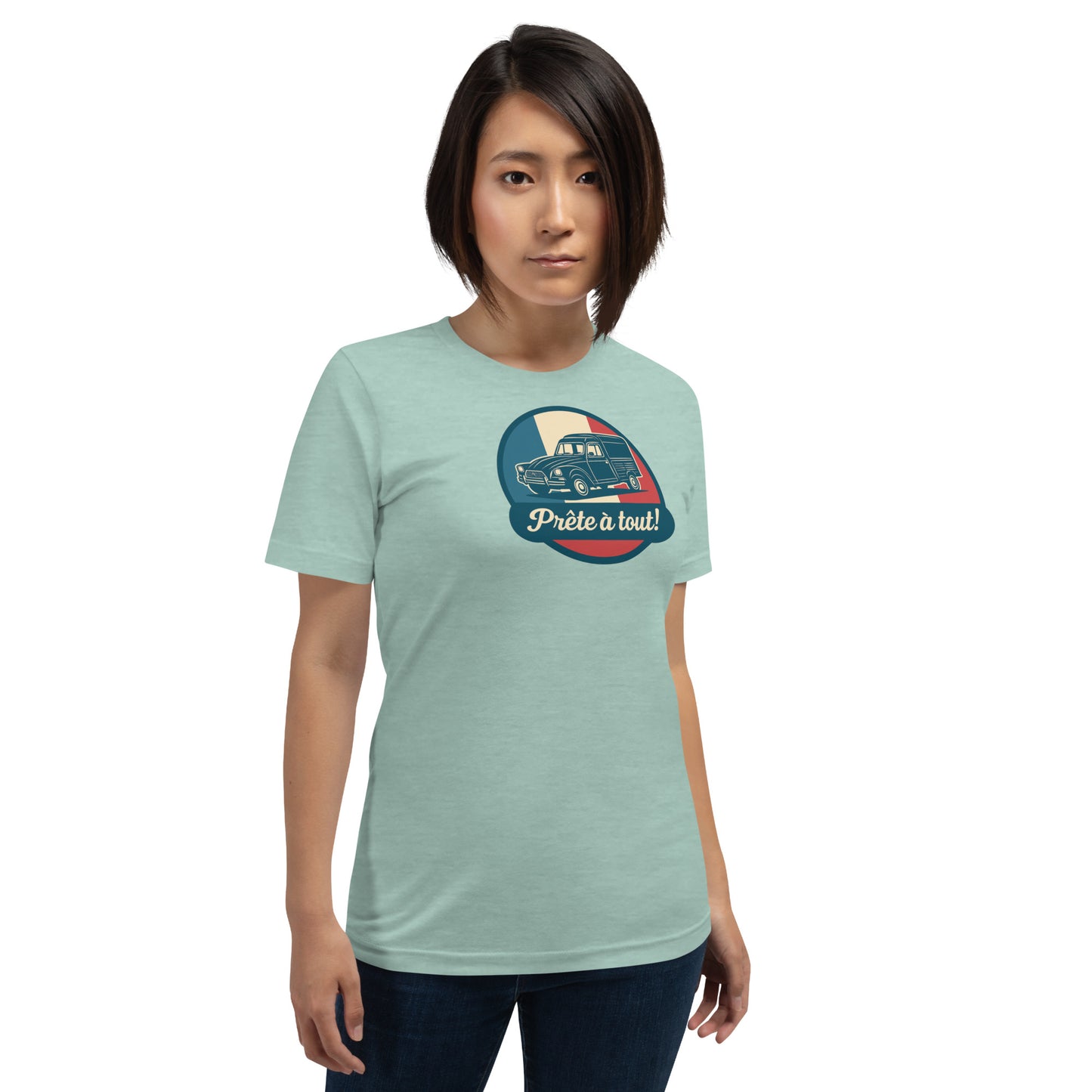 đ T-shirt âPrĂȘte Ă tout!â â CitroĂ«n Acadiane: Altijd klaar voor actie