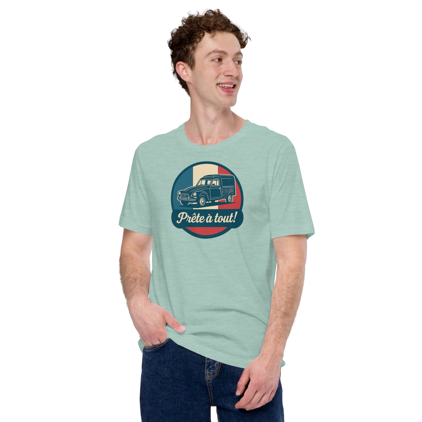 đ T-shirt âPrĂȘte Ă tout!â â CitroĂ«n Acadiane: Altijd klaar voor actie