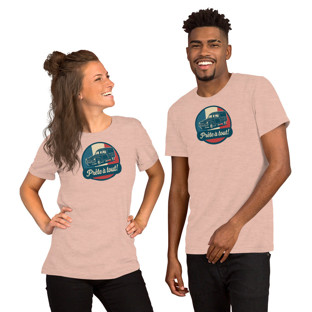 đ T-shirt âPrĂȘte Ă tout!â â CitroĂ«n Acadiane: Altijd klaar voor actie