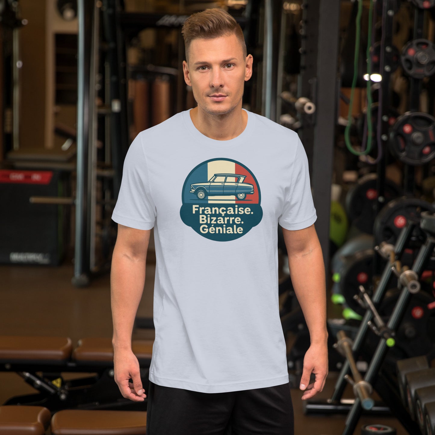 π French. Bizarre. Genius. β Ami 6 T-shirt for lovers of eccentric French design